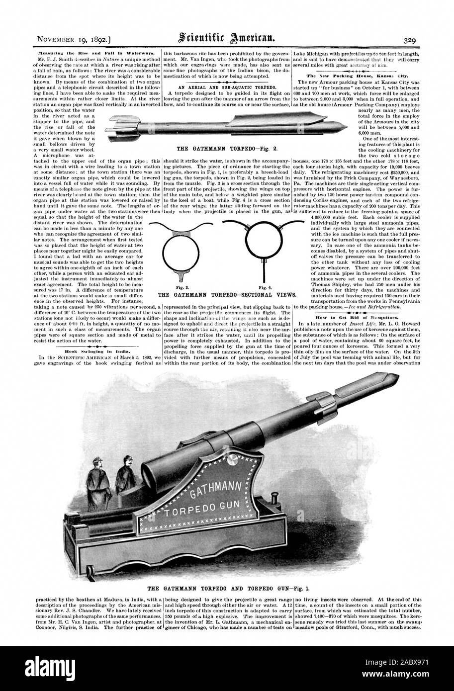 La mesure de l'augmentation et la baisse de cours d'eau. Hook se balançant dans l'Inde. Le nouvel emballage de Kansas City. Comment se débarrasser des moustiques. Il GATHDIANN-torpille les vues en coupe. La torpille GATEMANN-Fig. 2. Le GATIDIANN ET TORPEDO TORPEDO GUN-Fig. I. Aucun insectes vivants ont été observés. À la fin de cette période le nombre d'insectes sur une petite partie de la surface à partir de laquelle a été estimé le nombre total de 7400-370 a montré qui étaient les moustiques. Le recours a été jugé sene kero cet été sur la prairie marécageuse de piscines dans le Connecticut Stratford avec beaucoup de succès., Scientific American, 1892-11-19 Banque D'Images La mesure de l'augmentation et la baisse de cours d'eau. Hook se balançant dans l'Inde. Le nouvel emballage de Kansas City. Comment se débarrasser des moustiques. Il GATHDIANN-torpille les vues en coupe. La torpille GATEMANN-Fig. 2. Le GATIDIANN ET TORPEDO TORPEDO GUN-Fig. I. Aucun insectes vivants ont été observés. À la fin de cette période le nombre d'insectes sur une petite partie de la surface à partir de laquelle a été estimé le nombre total de 7400-370 a montré qui étaient les moustiques. Le recours a été jugé sene kero cet été sur la prairie marécageuse de piscines dans le Connecticut Stratford avec beaucoup de succès., Scientific American, 1892-11-19 Banque D'Images