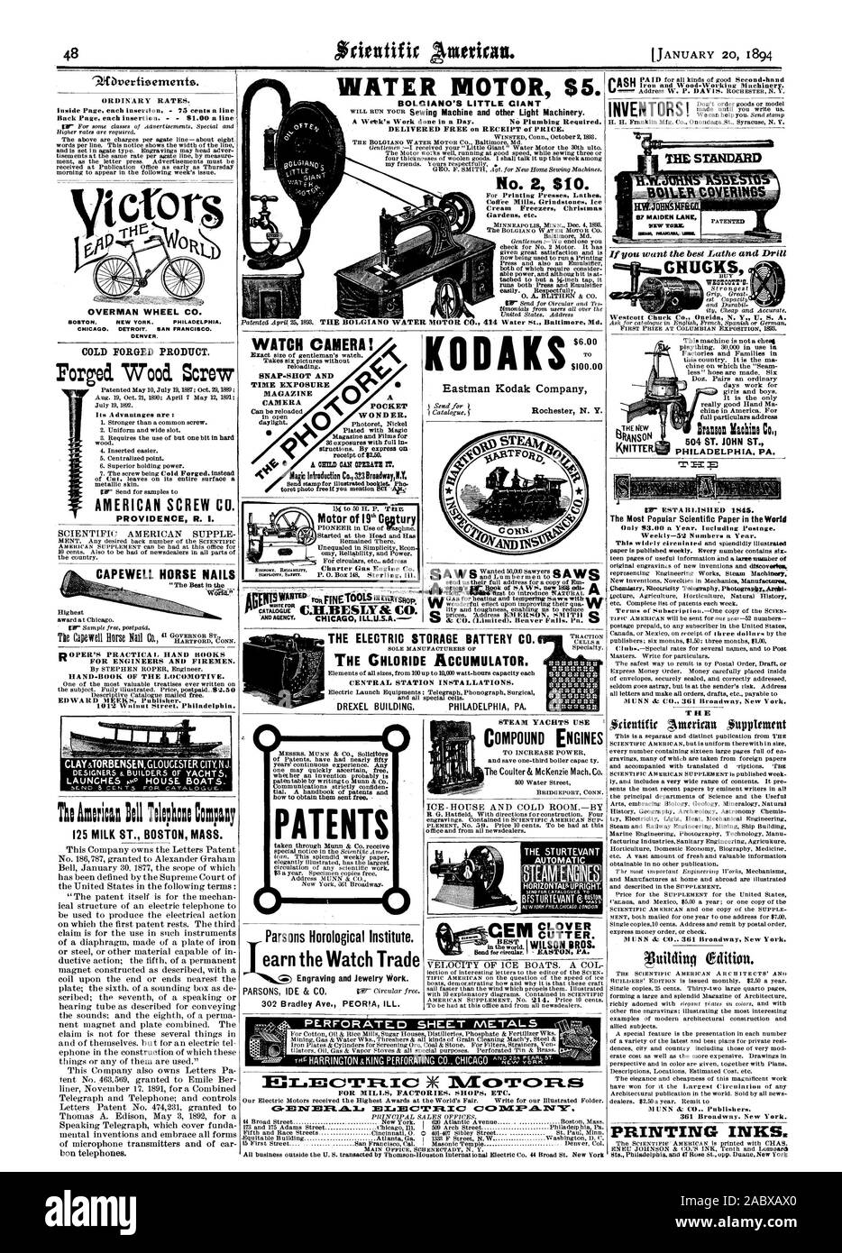 Pour les ingénieurs des clous CHEVAL CAPEWELL ET POMPIERS. Iiet-LIVRE DE LA LOCOMOTIVE. 1012 Walnut Street, Philadelphie. Lance le fichier .ts' House Boats. OVERMAN VOLANT CO. BOSTON. New York. Philadelphie. CHICAGO. DETROIT. SAN FRANCISCO. DENVER. Woocl forgé vis à vis-AMÉRICAIN CU. PROVIDENCE R. I. Watch caméra ! Un OPEIIATZ OEILD POUVEZ MOTEUR À EAU 5. BOLCIANO'S LITTLE GIANT n° 2 10. Gardens etc. 0. A. BLITHEN & CO. KODAKS 6,00 $ 100,00 $ T Eastman Kodak Company WEDTCOTT. L'adresse de tous les détails de Philadelphie. PA. Document scientifique les plus populaires dans le monde entier seulement 53,00 dollars par an. Frais de port compris. -32 hebdomadaire Banque D'Images