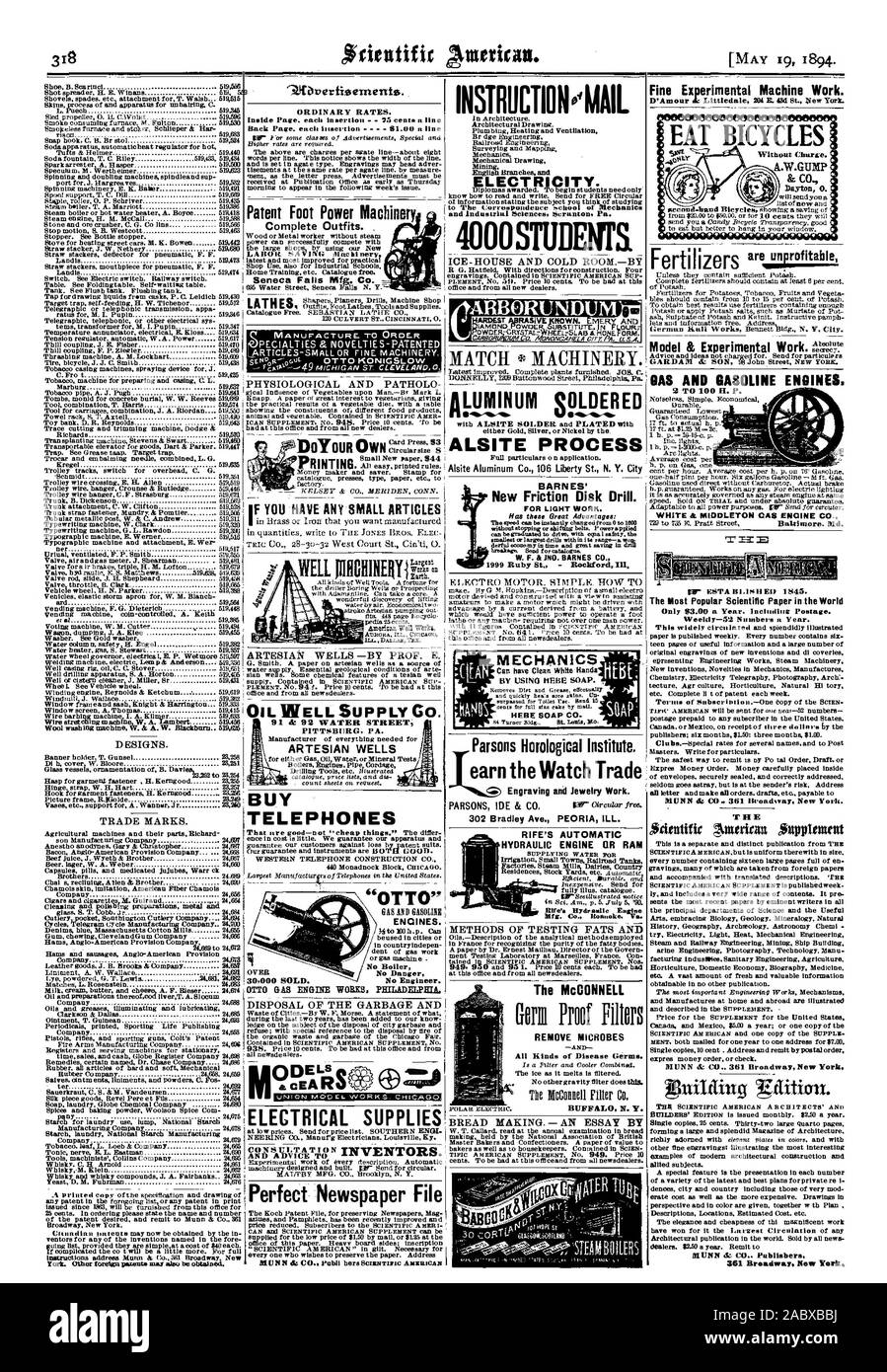 Si VOUS AVEZ DES PETITS ARTICLES puits artésiens -PAR LE PROF. E. 91 & 92 de l'eau. Les puits artésiens RUE TÉLÉPHONES ACHETER MOTEURS. Conseils et instructions du fichier journal parfait T MAIL ELECTRI ITY. CARBORUNDUNI EN UTILISANT LA MÉCANIQUE HEEE. Du savon. Rtanctres efIreitiall la graisse et l'alimentation : elle Sukf7] ; Parsons Horological Institute gagner la montre la gravure et bijoux Commerce Travail. RIFE HYDRAULIQUE AUTOMATIQUE DU MOTEUR OU DE MÉMOIRE VIVE Le McOONNELL microbes enlever toutes sortes de germes de la maladie. - Modèle absolu et le travail expérimental. ISTAl Ti lar5l1 %IlEII 1545. Document scientifique les plus populaires dans le monde MIJNN 361 Broadway New CO. Banque D'Images