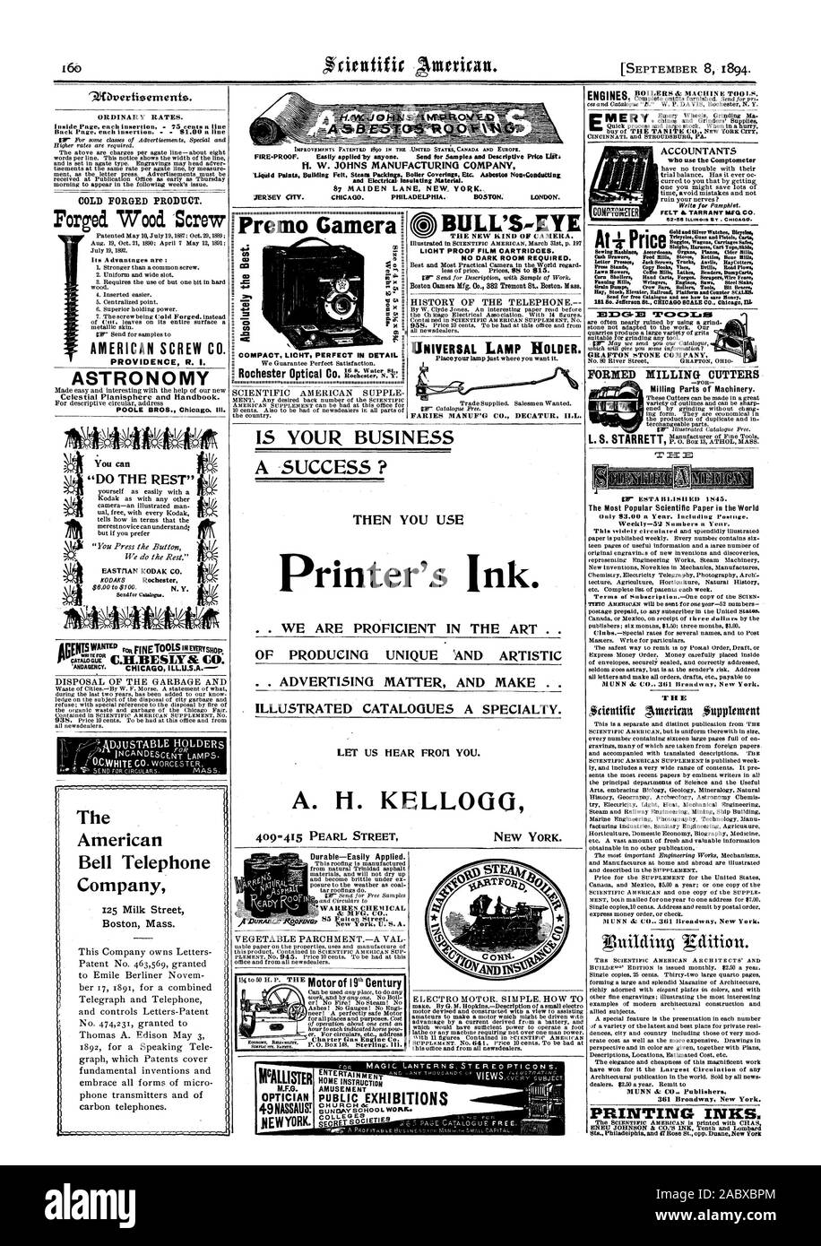 3.1 MOTEURS '{b Taux d'ordinaire. Page intérieure chaque insertion - 75 cents une ligne arrière Page chaque insertion. 61.00 Une ligne produit forgé à froid. Vis à bois vis américain forgé CO. planisphère et célestes astronomie manuel. Vous pouvez gratuitement avec chaque ual mais Kodak si vous le souhaitez EASTAN Catalogue Sendfor KODAK CO.. v je l'ÉLIMINATION DES DÉCHETS ET LA Compagnie de Téléphone Bell américain Boston Massachusetts FIRE-proof. Il s'applique facilement par n'importe qui. Pour envoyer des échantillons et prix Descriptif LIsl'4 W. JOHNS MANUFACTURING COMPANY et électriques. Matériau isolant. 3."MMIIIIIIIIIIII illustré dans SCIENTIFIC AMERICAN Mars Banque D'Images