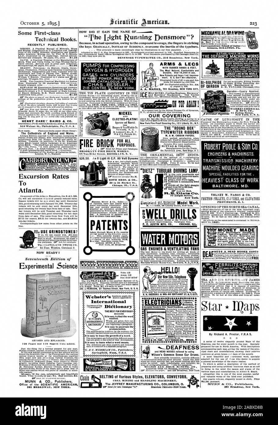 La nuit gunning Densmore' ? Parce qu'en fonctionnement réel en raison de l'effet de levier composé les doigts en substitution DENSMORE TYPEWRITER CO. 316 Broadway New York. Courroies de convoyeurs élévateurs différents styles La JEFFREY MANUFACTURING CO. COLUMBUS 0. Certaines Premières =class Livres techniques. HENRY CAREY BAIRD & CO. 810 Noix de Philadelphie Pa. U.S. A. Les cathédrales de l'Angleterre et au Pays de Galles. MUNN & CO. Publishers du SCIENTIFIC AMERICAN POMPES POUR LA COMPRESSION de l'oxygène et l'HYDROGÈNE, À LA MAIN LE POUVOIR. Prix $15.00 CHAS. BESELER 218 CENTRE ST NEW YORK. 26,50 $. Une lumière 8 C.P. 16 0 Volts Dynam ROTH BROS. & CO Banque D'Images