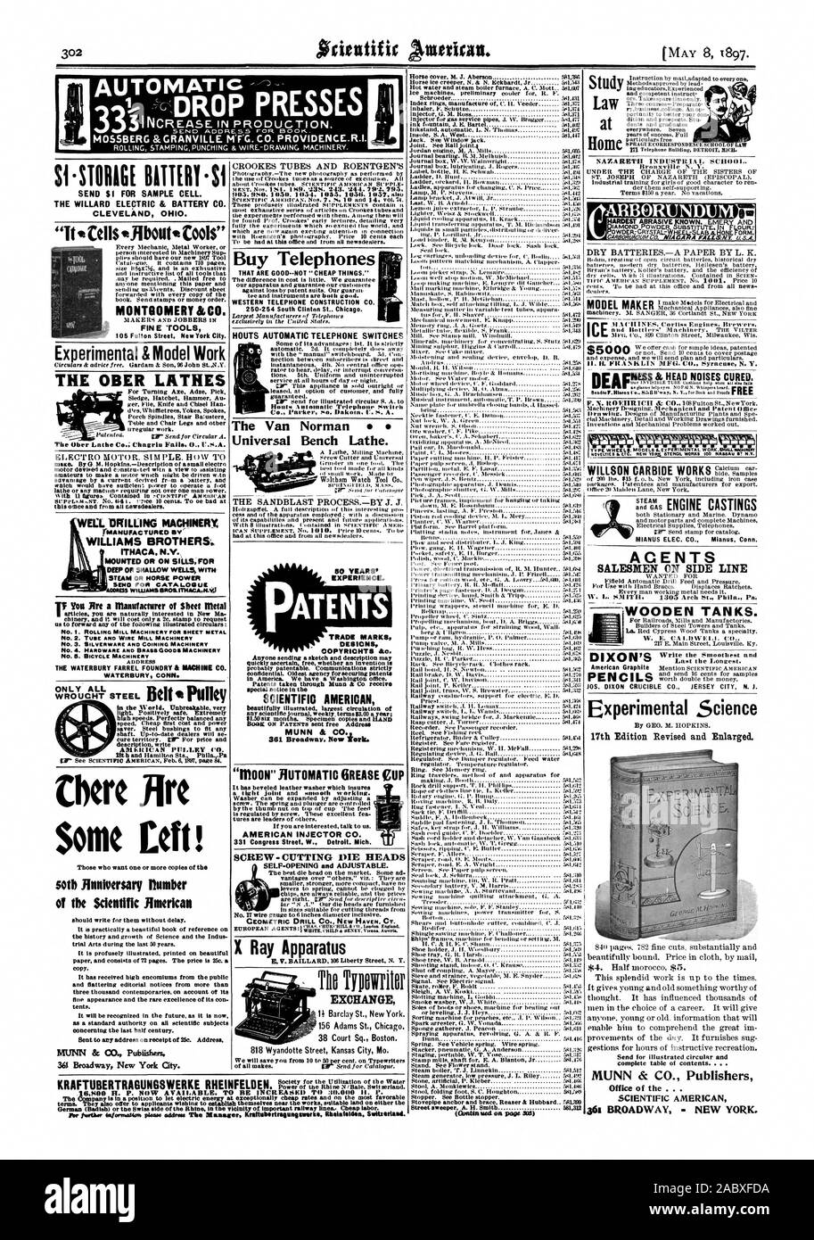 SCIENTIFIC AMERICAN 00 c 1,50 $ six mois. Spécimen des tartes et de 'Moon' MAIN BUTOMATIC tasse graisse il a la rondelle en cuir biseauté qui assure un joint étanche et est e. tures sont des leaders des autres. Si vous êtes intéressé nous parler. Injecteur AMÉRICAIN CO. DÉCOLLETAGE DIE CHEFS L'ouverture et réglables. une La meilleure tête mourir sur le marché. Une petite annonce. Piles sèches.-UN PAPIER PAR L. K. RÉSERVOIRS EN BOIS. La dernière est la plus longue. Crayons MIANUS ELEC. CO. Mianus agents vendeurs sur Conn. LIGNE LATÉRALE 1 AUGMENTATION DE LA PRODUCTION. MOSSBERG &GRANVILLE M'F'G. CO. PROVIDENCE.R.I. (Badieb allemand) ou le côté de la Suisse Banque D'Images