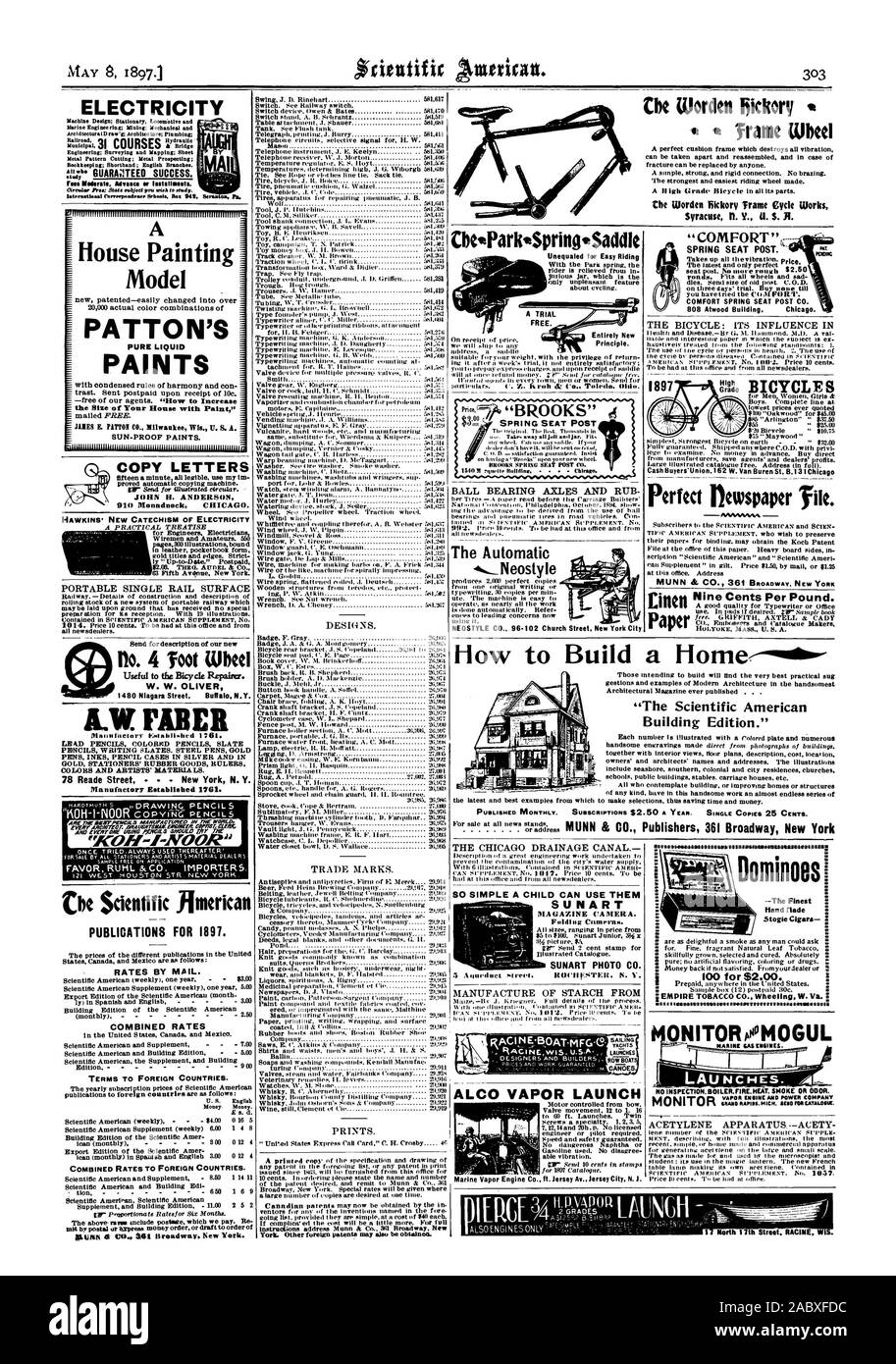 L'Américain scientifique PUBLICATIONS pour 1897. Les TARIFS PAR MAIL. ly) en espagnol et anglais Building Édition du Scientific American (mensuel) 2,50 et Scientific American Scientific American 5,00 Construction Edition le supplément et la construction de termes à des pays étrangers. publications à l'étranger sont les suivantes : Scientific American (hebdomadaire) - acoo o 165 L'ICAN (mensuel) - 8 000 124 Taux combinés à des pays étrangers. Scientific American et Supplément - 8,50 114 garanti et de l'édition Construction - 0252 bzpreas mit par courrier postal ou mandat ou traite à l'ordre du Swing 1. Banque D'Images