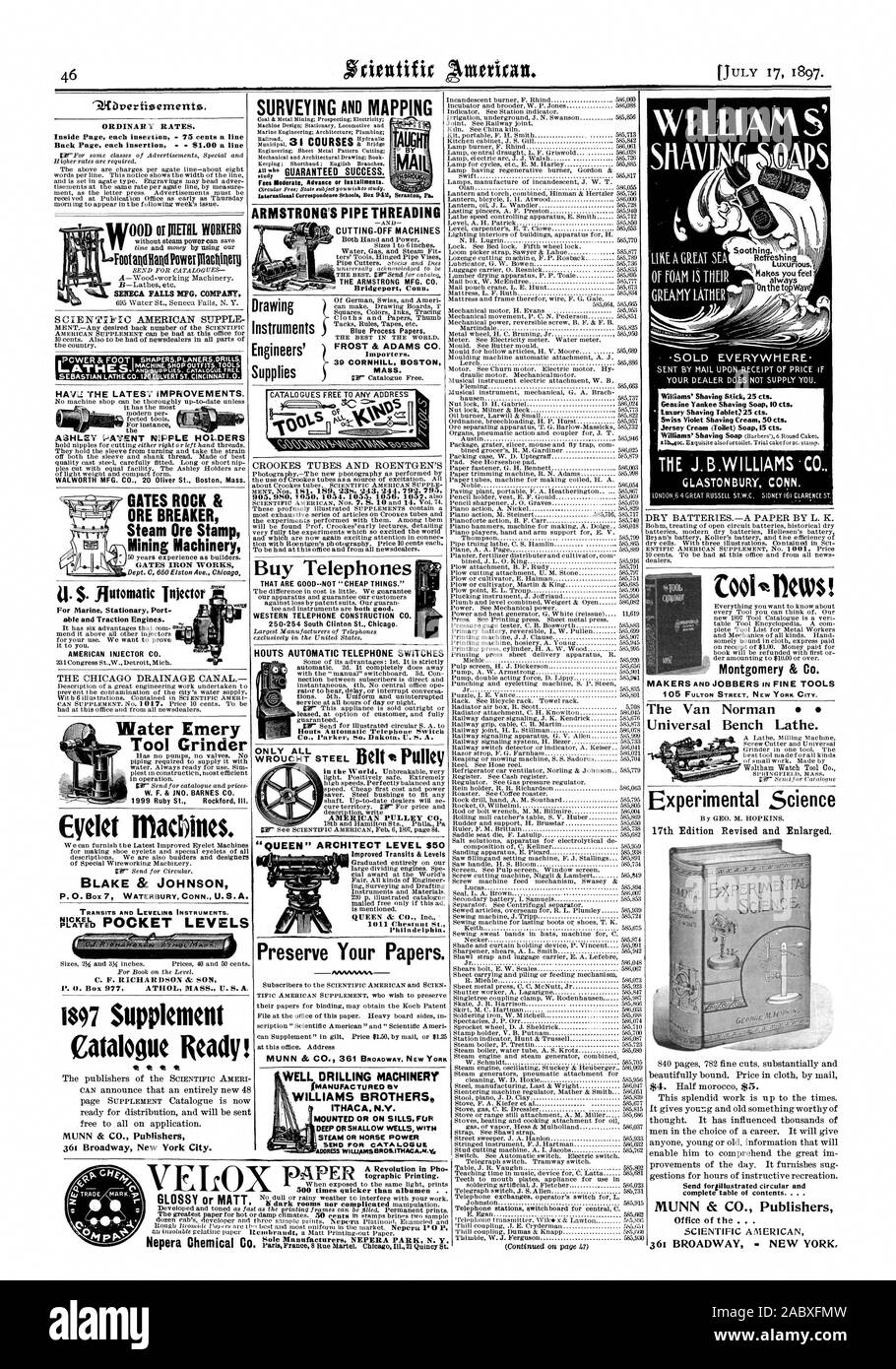 ROCK & PORTES COUPE-minerai minerai vapeur Stamp Extraction minière TAUX ORDINAIRE. Page intérieure chaque insertion - 75 cents une ligne arrière Page chaque insertion - $1.00 une ligne HAV LES DERNIÈRES AMÉLIORATIONS. l'ASHLEY JE-tétine AVENT PORTEURS OOD OU PETRI. L'eau travailleurs Emery Meule W. F. & JNO. BARNES CO. Eyelet machines. BLAKE & JOHNSON TRANSITS ET DES INSTRUMENTS DE MISE À NIVEAU. Butomatic 37Injecteur atAr ARMSTRONG'S PIPE THREADING TRONÇONNEUSES Bridgeport Connecticut Instruments t Dessin Fournitures des ingénieurs j c Frost & ADAMS CO. Importateurs. 39 CORNHILL MASSE BOSTON. HOUTS TÉLÉPHONE AUTOMATIQUE SEULEMENT TOUS LES PRÉS Banque D'Images