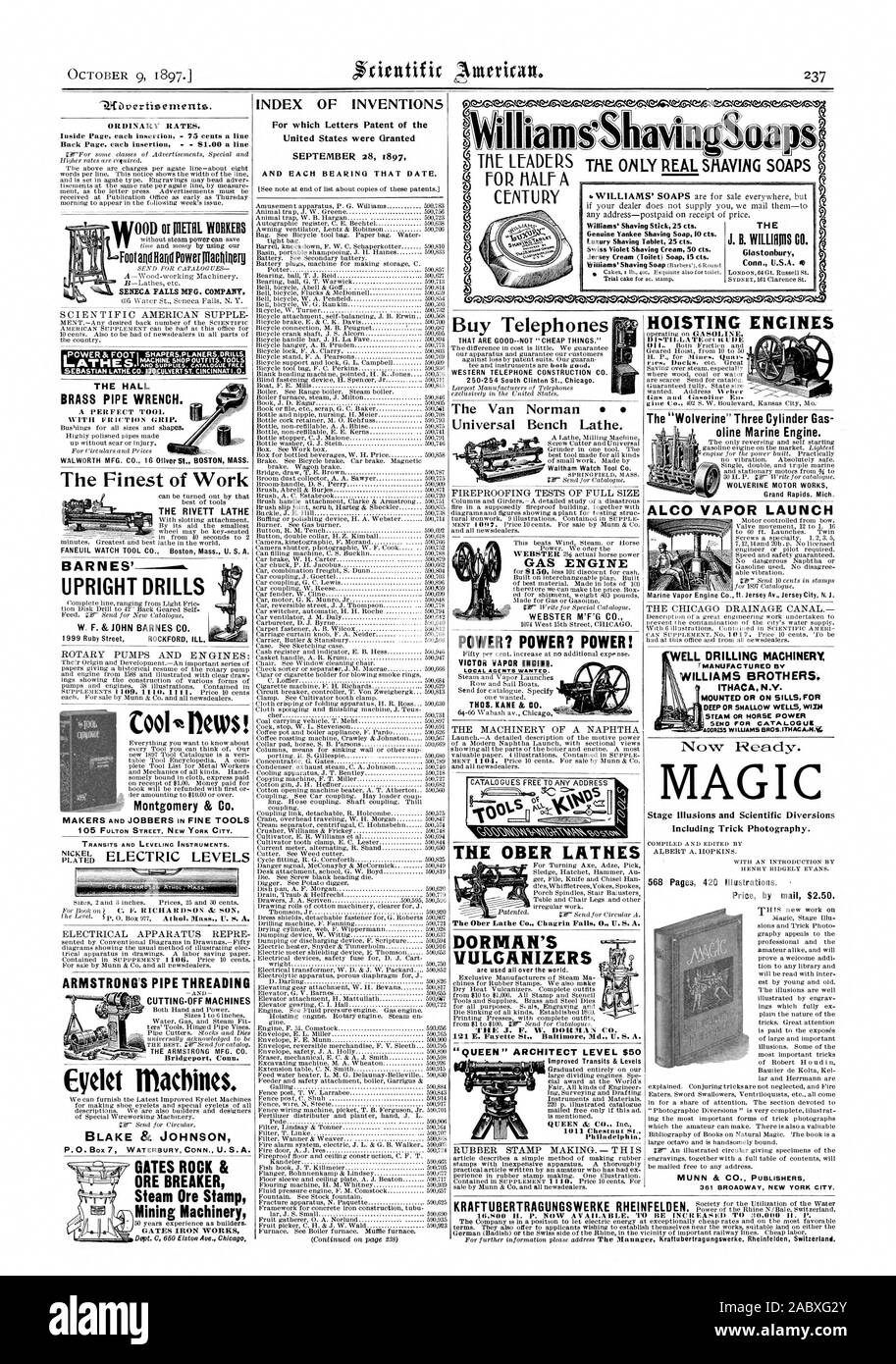 Les tarifs ordinaires. Page intérieure chaque insertion - 75 cents une ligne arrière Page chaque insertion 51,00 une aoOHand Olaohloorg Pied de ligne d'alimentation SENECA FALLS MFG. Les tours de l'entreprise. La clé à tuyau laiton HALL. Les meilleurs travaux de LA TOUR RIVETT BARNES' EXERCICES DEBOUT Montgomery & Co. décideurs et opérateurs en beaux-TOOLS 105 FULTON STREET NEW YORK CITY. ARMSTRONG'S PIPE THREADING TRONÇONNEUSES Bridgeport Connecticut Eyelet machines. BLAKE & JOHNSON ROCK PORTES COUPE-minerai minerai vapeur Stamp Extraction minière GATES IRON WORKS gSoapsee LES DIRIGEANTS moi seule véritable savon de rasage pour un demi-siècle, la Tour Ober Co. Chagrin Banque D'Images Les tarifs ordinaires. Page intérieure chaque insertion - 75 cents une ligne arrière Page chaque insertion 51,00 une aoOHand Olaohloorg Pied de ligne d'alimentation SENECA FALLS MFG. Les tours de l'entreprise. La clé à tuyau laiton HALL. Les meilleurs travaux de LA TOUR RIVETT BARNES' EXERCICES DEBOUT Montgomery & Co. décideurs et opérateurs en beaux-TOOLS 105 FULTON STREET NEW YORK CITY. ARMSTRONG'S PIPE THREADING TRONÇONNEUSES Bridgeport Connecticut Eyelet machines. BLAKE & JOHNSON ROCK PORTES COUPE-minerai minerai vapeur Stamp Extraction minière GATES IRON WORKS gSoapsee LES DIRIGEANTS moi seule véritable savon de rasage pour un demi-siècle, la Tour Ober Co. Chagrin Banque D'Images