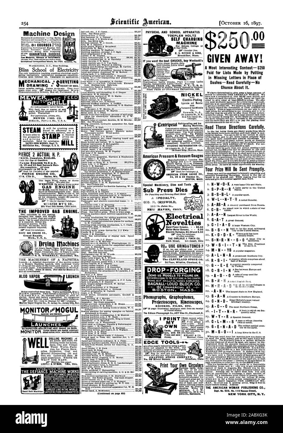 Desi MACHINE OUTILS DE POINTE 0 + sont oftennearly ruinés par l'utilisation d'un grind GRAFTON SOCIÉTÉ Cirpulars Pierre propre business car s. dodg Yette Bt. Baltimore. S-N-R - N 8 W - 8 - 1 --T-N papier avant la fermeture. L'adresse FEMME AMÉRICAINE PUBLISHING CO.. NEW YORK N.Y. LE MÉCANISME D'UN NAPHTE JE N'INSPEITION.BOILERFIRE.LA CHALEUR DE LA FUMÉE OU D'ODEUR. Le forage de puits pour l'house farm ville et village Water Works Facto ries des fabriques de glace Brew érie de charbon d'irrigation et la prospection minière Pétrole et gaz etc. Les dernières et meilleures. 30 ans d'expérience. Écrivez-NOUS CE QUE YOB VOULEZ. LOOMIS & Nyman Tiffin Ohio. Créé en 1850. L Banque D'Images