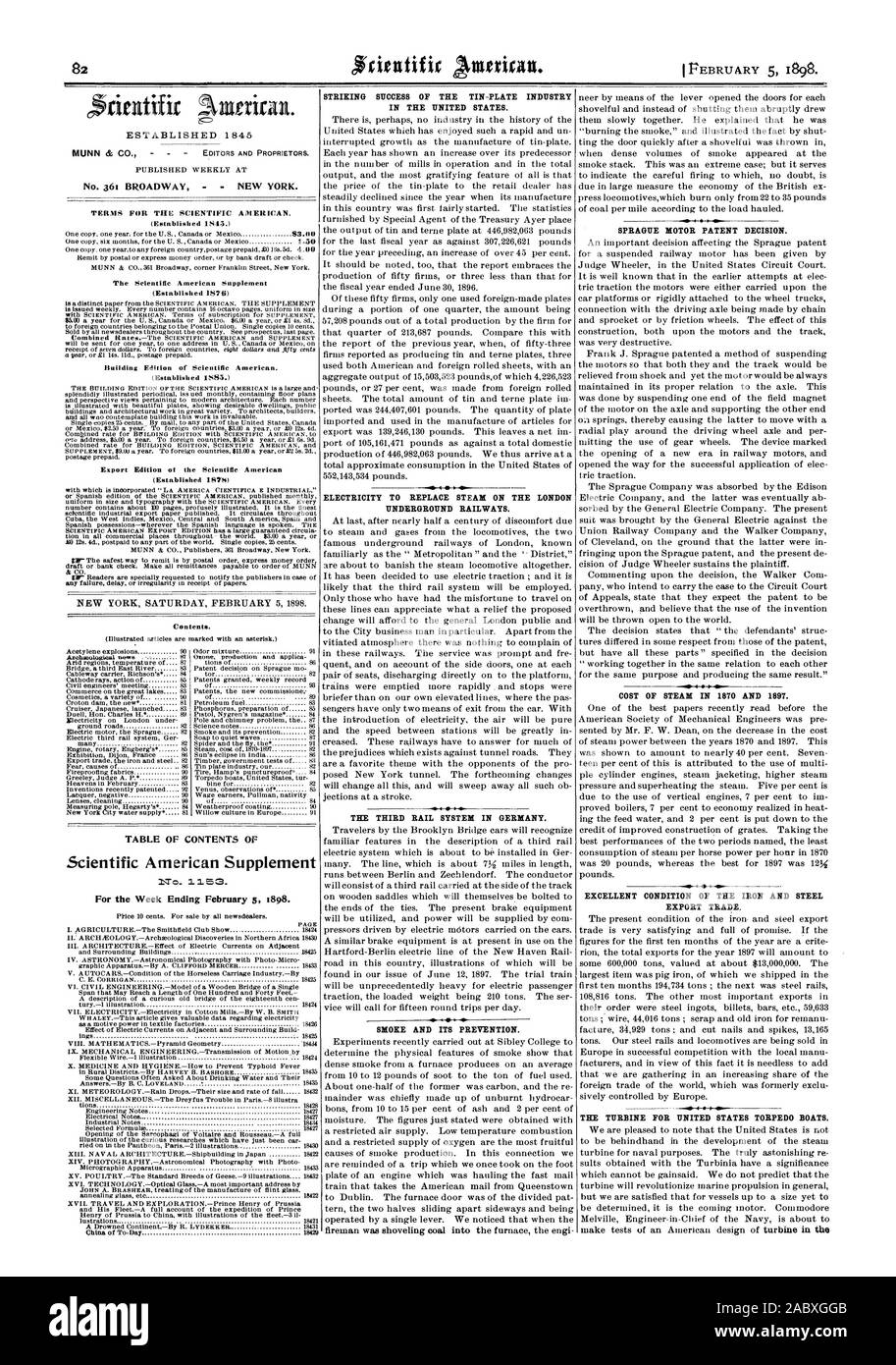 Créé 1845 publiés chaque semaine au n°361 BROADWAY NEW YORK. Conditions POUR LE SCIENTIFIC AMERICAN. (Créé en 1845.) MUNN & CO. 361 Franklin Street corner Broadway New York. Le Scientific American Supplement (créé en 1876) à l'étranger appartenant à l'Union postale. Des copies uniques de 10 cents. Vendu par tous les marchands de journaux dans tout le pays. Voir le prospectus dernière page. Édition de bâtiment Scientific American. (Créé 1585) bâtiments et d'architecture. travailler dans une grande variété. Aux architectes et constructeurs tous les woo envisager la construction de ce travail est inestimable. ou Mexic 2,50 $ par année : Banque D'Images