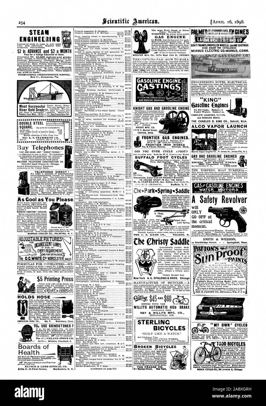 Bague AMÉRICAINE CO. Fort P. Waterbury Conn KNIGHT ET MOTEUR À ESSENCE, GAZ KNIGHT MFG. CANTON OHIO. CO. Les moteurs à gaz. FRONTIER IRON WORKS AVEZ-VOUS DÉJÀ ENVISAGÉ DE CYCLE ? CYCLES PIED BUFFALO Mountain Lake et tous les centres de villégiature d'été. Au cours de croisière EST À LA MODE J'CheeParlteSpringeSaddle UN PROCÈS LE C. Z. KROH C TOLED 0. la selle Christy New York A. G. SPALDING & BROS. Chicag Fabrication de bicyclettes. -Un frein moyeu 0 AUTOMAT WILLITS HAY & WILLITS MFC. Génie électrique CO. NOTES VAPEUR DU GAZ ET DE L'ALCO LANCEMENT DE MOTEUR À ESSENCE MOTEUR À ESSENCE FONCTIONNE 2605 ROGERS Avenue Claramont LES LANCE-TORPILLES TURBINIA Banque D'Images