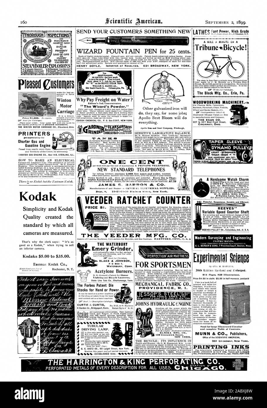 Envoyez à vos clients QUELQUE CHOSE DE NOUVEAU COMPTEUR À CLIQUET VEEDER .4. 00 'MM. 0. .4 . .1Mqt.1 01. .1 LES INSPECTIONS ET HOROUGH z ASSURANCE CONTRE PERTE OU-. T LES DOMMAGES ET LES PERTES DE VIE orale. Des blessures ET STFA1'301LER-explosions heureux Cusimors Winton Motor Carriage Kodak IMPRIMANTES Simplicité et qualité Kodak créé le standard par lequel toutes les caméras sont mesurés. Kodaks 5,00 $ à 35,00 $. Le WATERBURY Emery Grinder BLAKE & JOHNSON WATERBURY CONN. Brûleurs d'acétylène. Les stocks de brevets Forbes mourir pour main ou Puissance. :1) '116aAIWW POUR LES SPORTIFS PROVIDENCE R. I. LE MOTEUR HYDRAULIQUE DE L'Université John Black Mfg Co Banque D'Images