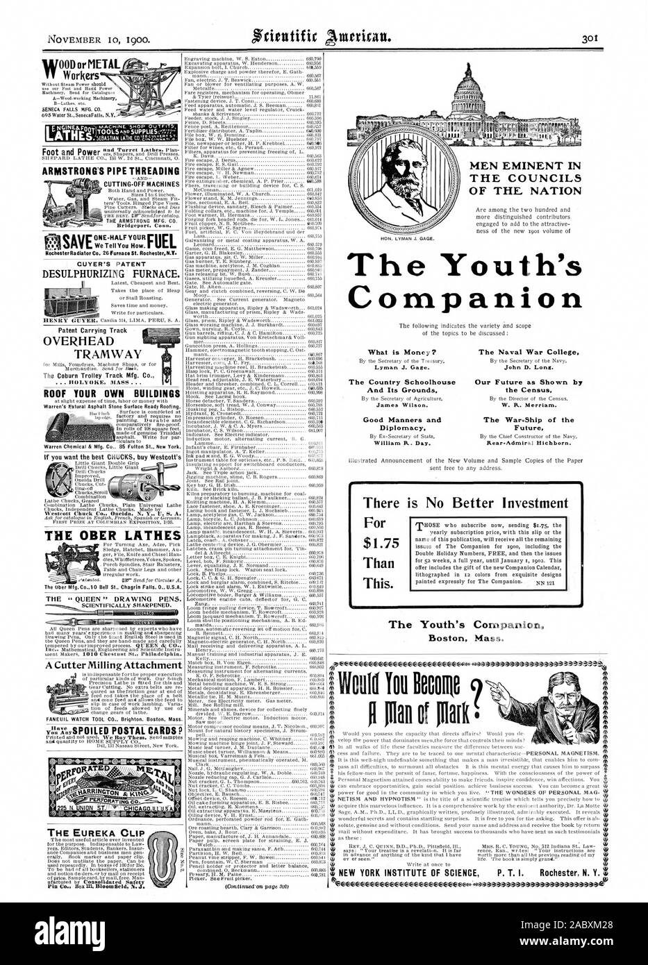 Les travailleurs de l'eau TT 695 St.SenecaFalls N.Y. Rochester Co. 26 Radiateur Furnace St. Rochester N.Y. ARMSTRONG'S PIPE THREADING.COUPE OFF MACHINES LE ARMSTRONG MFG. Le brevet de CO. CUYER DESULFURIZING Fournaise. Les frais généraux de la voie de transport des brevets le tramway Trolley Track Coburn Mfg. Co. VOTRE TOIT PROPRES BÂTIMENTS Warren's asphalte Surface en pierre toiture prêt. la peinture. Durable et Warren Chimie & Mfg. Co. 85 Fulton St. New York. Les tours à l'OBER Ober Mfg Co.10, rue Bell Chagrin Falls 0. Scientifiquement U.S.A. AFFÛTÉS. glall7 d'une fraise Milling Attachment FANEUIL WATCH TOOL Brighton. Boston Banque D'Images