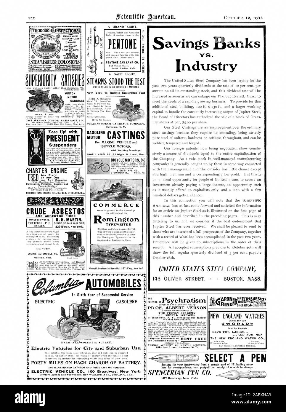 PENTONE PENTONE lampe à gaz. 141 Côme] Itooht Grand Rue. 10 HEURES POUR LA lc. Encore TNSURANCE ET W.& ST. Perte ou. Dommage PROPETCY T ET ET D'UN DOMMAGE CAUSÉ. Location MOTORS 60 KEFFEY MFG. Modèle no 3. CO. Seamane Wyckoff& Benoît 327 B'way, New York. AUTOMOBILES ; la sixième année de service réussie 7 ch. A -I--. MARK. LCOLUMBIA XTX;SURREY. V ; STEARNS résisté à l'épreuve . New York à Buffalo Test Endurance STEARNS CHARIOT À VAPEUR CO3IPANY Syracuse N. Y. moulages d'essence pour moteurs marins et location de véhicule avec dessins de travail. Modèle CO. 22 LOWELL Lowell Mass. St. Wiggin VS Les banques d'épargne. L'industrie Banque D'Images
