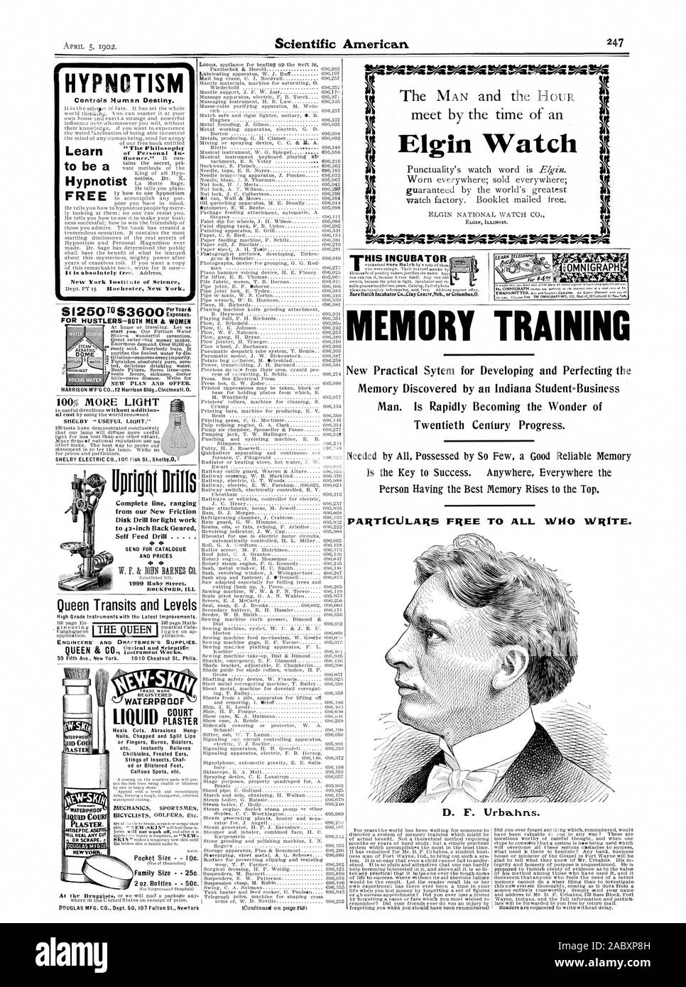 L'hypnotisme Contvois la destinée humaine. Apprendre à être pour les prostitués hommes & femmes BOTN FAIT HARRISON MPG CO"J2 Harrison Bldg "Cincinnati. 0. 100 % de lumière en plus des exercices d'lipriglit ligne complète allant de notre nouveau semoir à disques de friction pour les travaux légers à 91nch Retour orienté avec alimentation Auto v ENVOYER POUR CATALOGUE ET TARIFS 41,0 41,0 1999 Ruby Street WATERPR RENDEZ-HealsCuts PLГЎTRE U F. Accrocher des abrasions. ou les doigts Burns etc. Ampoules soulage instantanément d ed ou pieds cloqués etc. Taches sans pitié les sportifs cyclistes mécanique golfeurs. Etc. La taille de la famille - 250. 202. Bouteilles - 50c. DOUGLAS MFG. CO. Dept. 50107 Fulton St Banque D'Images