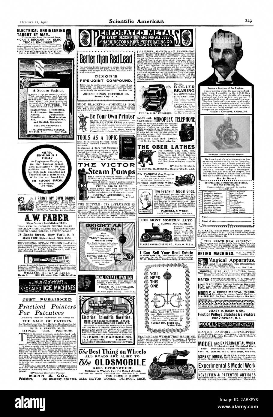 Vous voyagez dans un cercle ? Pointeurs pratique pour les titulaires de la vente de brevets. Par F. A. E. M. CRESEE brevet. NM Boo vent pâte à joint. JOSEPH DIXON CREUSET CO. être vos propres outils de l'IMPRIMANTE EN TANT QUE SUJET LA VAPEUR ROULEAU Pompes VICTOR . Pas de roulement d'une meuleuse LES TOURS VOUS 4.1T OBER UN CE faire maintenant ! Les écoles de la correspondance internationale fort 942 Scranton Pa Nom Rue & No NOUVEAUTÉS & ARTICLES BREVETÉS GÉNIE ÉLECTRIQUE DONNÉ PAR MAIL. 'Puis-JE DEVENIR UN INGÉNIEUR ELEC TRIQUE ?' ne. Un poste sûr illustrant le génie minier de décoration Architecture Metal Journalisme Banque D'Images