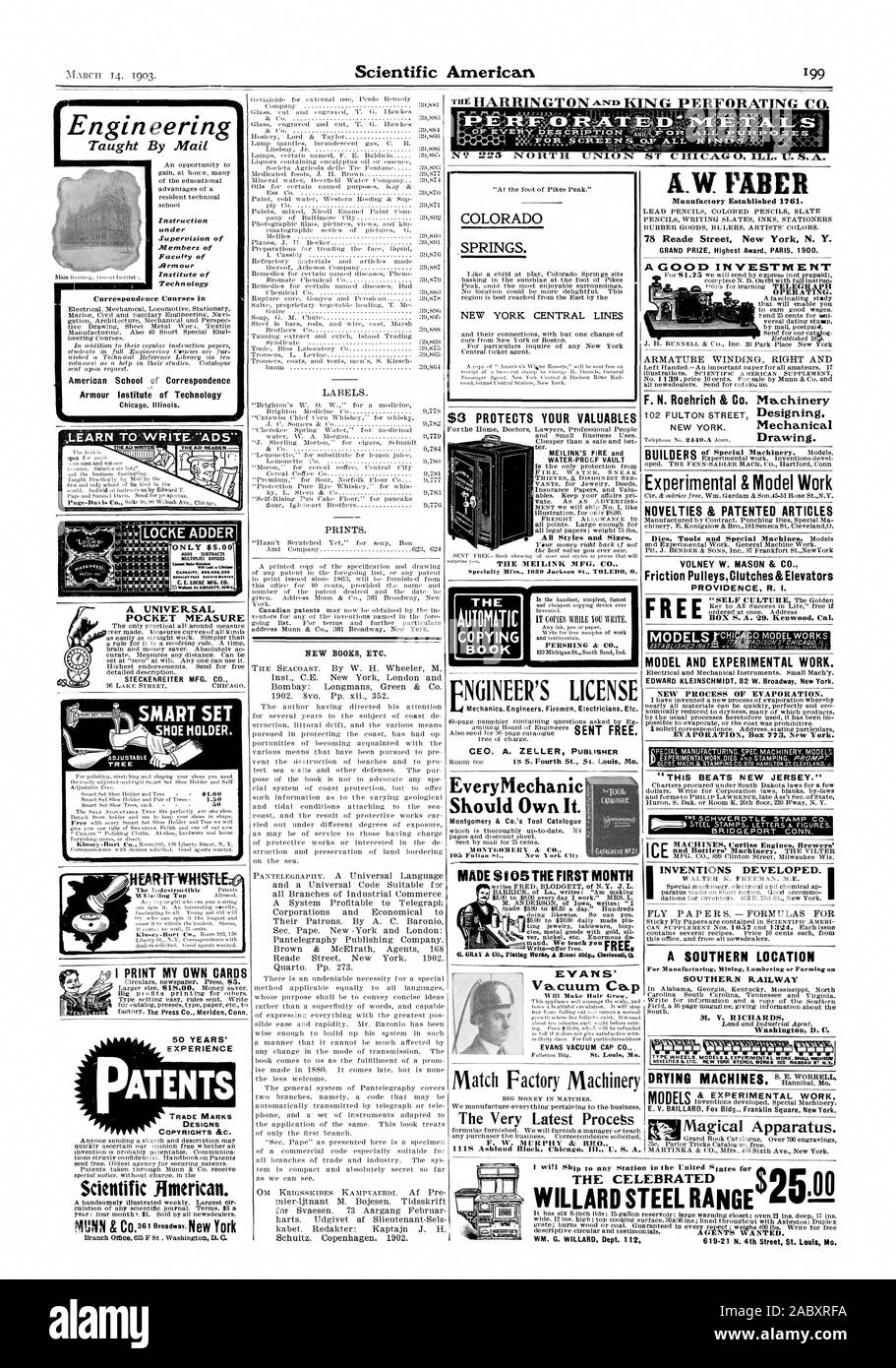 Engineerin enseignés par Mail American School de correspondance Armour Institute of Technology Une pochette UNIVERSELLE MESURER STECKENREITER MFG. Licence d'INGÉNIEUR ARBRE CO." EveryMechanic devrait posséder. Le dessin mécanique. Modèle expérimental & NOUVEAUTÉS & ARTICLES BREVETÉS VOLNEY W. MASON & Co PulleysClutches Friction &Ascenseurs PROVIDENCE R. I. FORT S. A. 29 Cal. Kenwood Modèle et le travail expérimental. EDWARD KLEINSCHMIDT 82 W. Broadway New York. Nouveau processus d'évaporation. L'ÉVAPORATION Fort 773 New York. Mais SCHWEIRDTLE. STAMP CO. JE LES INVENTIONS développées. Un emplacement SUD SOUTHERN RAILWAY 1R. V Banque D'Images