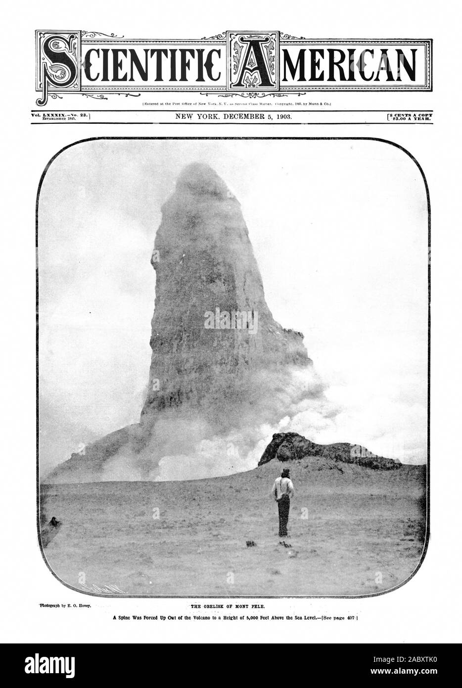 CIENTIFW MERICAN TRE OBÉLISQUE DE MONT FELE., Scientific American, 1903-12-05 Banque D'Images