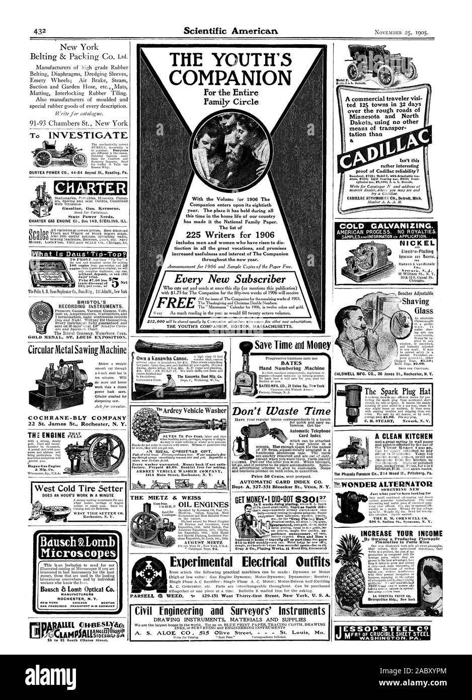 Pour l'ensemble du cercle de famille ted de 123 villes dans 32 jours sur la route accidentée du Minnesota et du Dakota du Nord, à l'aide d'aucun autre moyen de transpor tation que d'enquêter avec le volume pour 1906 Le Compagnon entre dans sa quatre-vingtième année. La place qu'il a occupé pendant tout ce temps à la maison de vie de notre pays a fait d'elle la famille nationale papier. La liste des 225 écrivains pour 1906 l'augmentation de l'utilité et l'intérêt de la JEUNESSE L'accompagnement du compagnon de Boston, Massachusetts. BATES Part machine à numéroter Ne perdez pas de temps à l'un cadeau de Noël idéal. MIETZ & WEISS WEED s' 129-131 West 31ème Banque D'Images