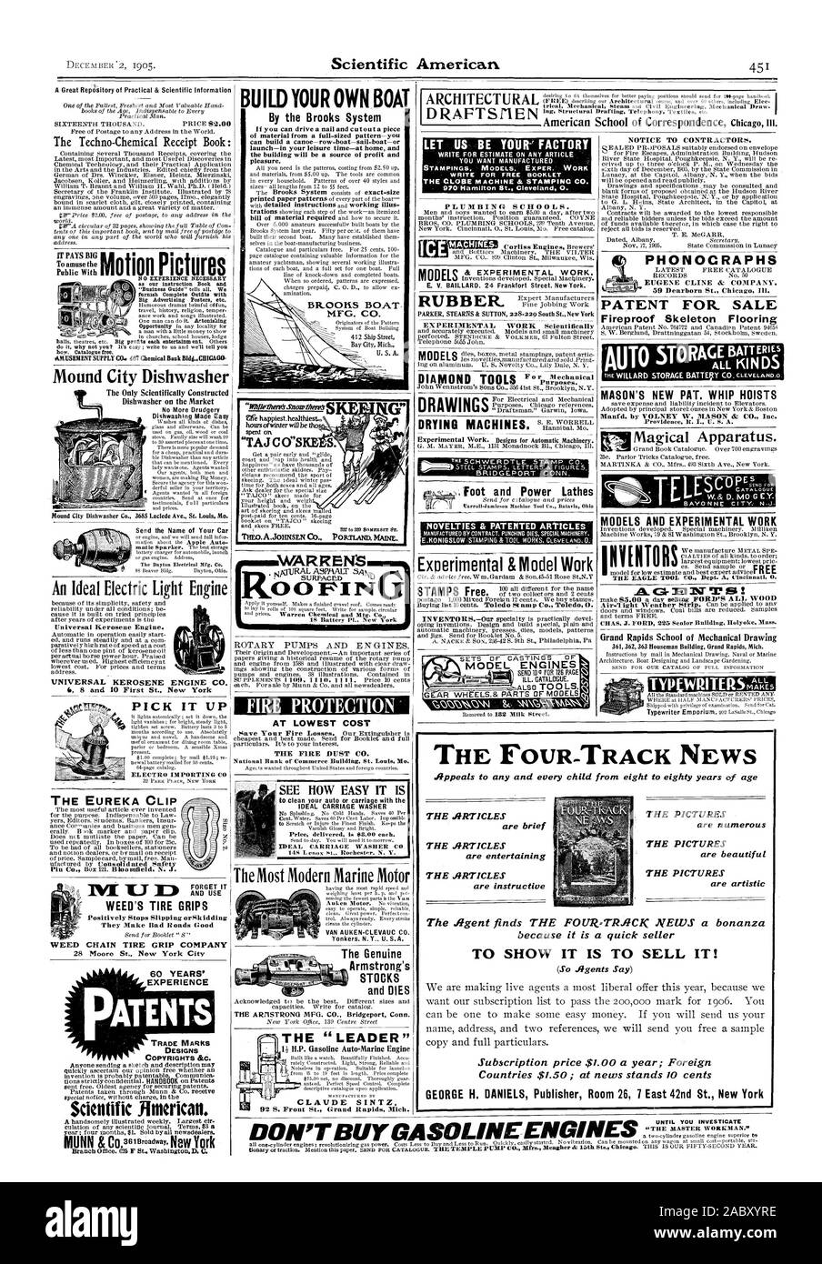 Construire votre propre bateau par le système de Brooks de la matière d'un modèle de taille standard : vous pouvez définir un canoë-ligne-voile-voile-bateau-ou lancez-en votre temps libre - à la maison et l'immeuble sera une source de profit et de plaisir. BROOKS - VOILE MFG. CO. 412 Ship Street Bay City, Michigan U. S. A. évent sur le plus sain plus heureux Effe 'TAJ C 0'S WARREN'S  % AU COÛT LE PLUS BAS DE PROTECTION CONTRE L'INCENDIE L'INCENDIE CO. de poussière ou la Banque nationale Commerce Building St. Louie POMPES ROTATIVES VE ET MOTEURS. Un Reptigitory la pratique et l'information scientifique l'Techno-Chemical livre reçu : Mound City lave-vaisselle une lumière électrique idéal Banque D'Images