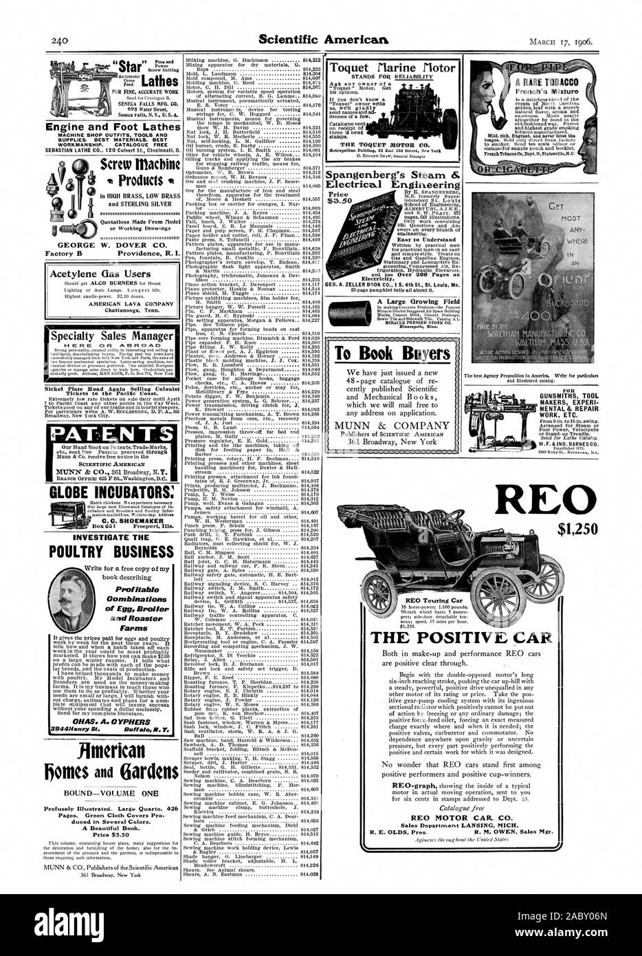 Scientific American '1r Spa.ngenberg ElectricalEngineering la machine à vapeur et de l'école Albert Busineerrna enaineering une voiture. Facile à comprendre Écrit par hommes pratiques d'électricité. GEO. A. ZELLER BOOK CO. I S. 4ème rue Saint Louis... un grand domaine en pleine croissance se moque de ciment brique ciment miracle de drainage. Enfoncé STONE CO. Minneapolis Nina. D'acheteurs de livres d'Éditeurs BREVETS SCIENTIFIC AMERICAN SCIENTIFIC AMERICAN GLOBE INCUBATEURS : G. C. SHOEMAKER ENQUÊTER SUR LA VOLAILLE Oeufs livre décrivant de type à griller et à rôtir de fermes CHAS. A. Méthode de chiffrement lié-américain d'un volume d'un beau livre. Prix $3.50 le moteur Banque D'Images