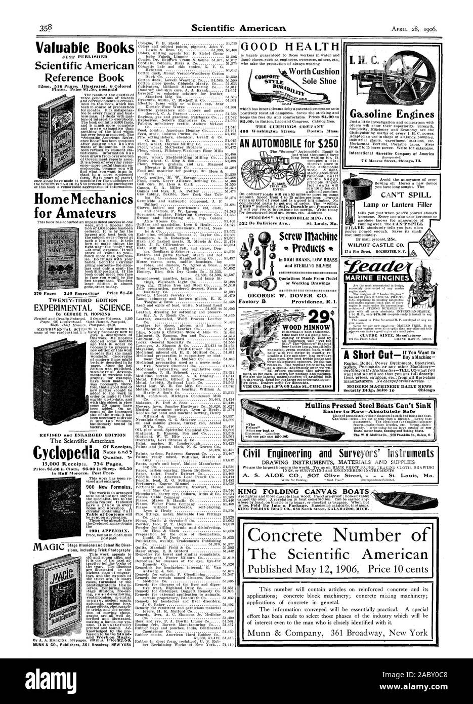 Succès' AUTOMOBILE MFG. CO. 532 De Baliviere Ave St. Louis Mo. Screw Machine Products ST GEORGE W. DOVER CO. LE BOIS D'ARGENT DE COMPAGNIE CUMMINGS BONNE SANTÉ ATER Coussin d'une valeur de comFon ? Wryte. Seul Service de livres précieux ouvrage de référence américain scientifique 12mo. 016 pages. L'illustration. 6 plaques de couleur. 91,50 Prix accueil services postpayés pour les amateurs de mécanique VINGT-TROISIÈME ÉDITION DE LA SCIENCE EXPÉRIMENTALE. Les requêtes. wr. Prix 85.00 dans une étoffe. 86.00 Dans les moutons. 86,50 1901 APPENDICE. ard travailler sur Ma0c. CA PAS de fuites ou de remplissage de la lampe lanterne WILMOT CHÂTEAU CO. de moteur à essence plus facile d Row-Absolutely-Génie Civil et Banque D'Images