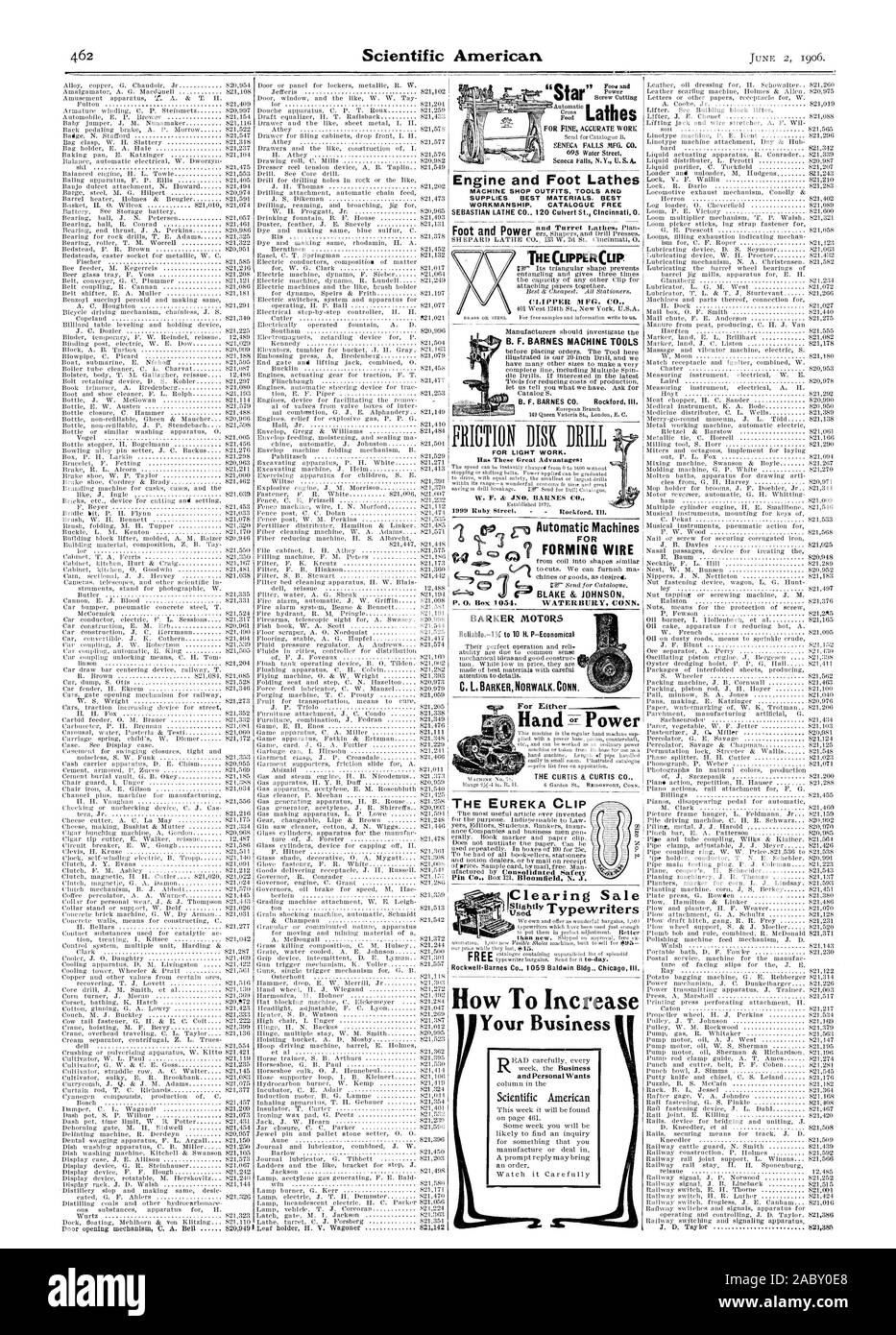 Le moteur et le CLIPPER Tours Pied de fixation CLIP papiers. Cuivre Alliage G. Chaudoir Jr 820954 Amalgamateur A. G. Macdanell 821108 821409 fermoir Sac Fulton W. H. Slattery porte-sac 821318 E. A. Hale moule 821237 821104 821475 E. Katzmger ski moteur équilibré H. L. Towle 821553 chauffe-corps de Holmes & Beugler à billes roulement J. N. Petersen 821057 Bille de roulement. Conrad 821461 Roulement pour rock drills T. E. Adams 821125 rouleau Roulement T. M. Worrell 821322 lit j'. R. Brown 820951 douille métallique pour roulette châlits W. C Fischer 821585 AL convoyeur d'abeilles Banque D'Images