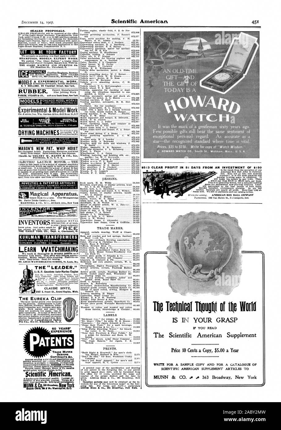 Propositions scellées. MPINGS SPA MODÈLES. Travail d'experts et le travail expérimental. E. V BAILLARD. 24 rue de Francfort. New York. Les modèles en caoutchouc modèle expérimental &S DIE Travail MODÈLES PECI MACHINES À SÉCHER MASON'S NEW PAT. Palan à fouet. Manfd par VOLNEY W. MASON & Co Inc. lancement électrique moteur. - Le  %NOUVEAUTÉS & ARTICLES BREVETÉS El Appareil magique. L'outil de l'AIGLE DU DC. Un ministère 0. Cincinnati Transformateurs KUHLMAN INVENTEURS APPRENDRE L'HORLOGERIE LEADER '.' H. P. essences pour moteurs Auto-Marine CLAUDE MOTEUR S1NTZ LE CLIP EUREKA 60 ANS D'EXPÉRIENCE DES MARQUES DE COMMERCE BREVETS DESSINS INDUSTRIELS DROITS D'AUTEUR &C. N'importe qui d'envoyer un croquis et Banque D'Images