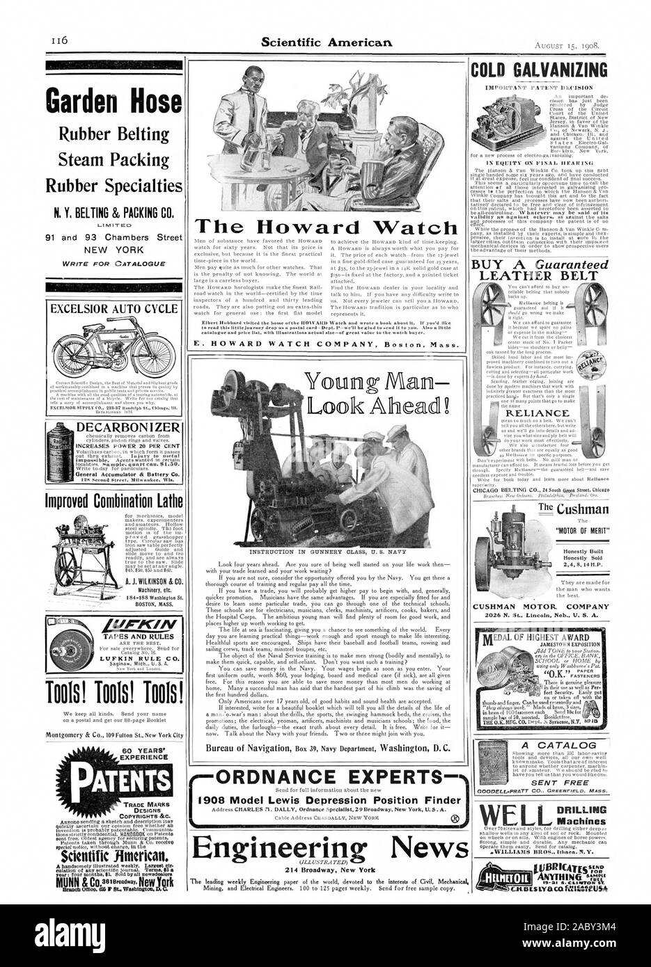 Le Howard Watch pour lire cette littlejourney écrivez-nous Carte postale u-Dept. P-nous nous ferons un plaisir de vous l'envoyer. Aussi un peu catalogue et liste de prix avec des illustrations à taille réelle d'une grande valeur pour la montre l'acheteur. L'ENSEIGNEMENT DANS LA CLASSE D'artillerie non explosées de la marine des États-Unis 1908 Dépression EXPERTS Modèle Lewis News 214 Enginecrin Finder Position Broadway New York courroie de caoutchouc tuyau de jardin en caoutchouc Emballage vapeur Specialties N. Y. BELTING & PACKING CO. 91 et 93 Chambers Street NEW YORK ÉCRIRE POUR LE EXCELSIOR LE CYCLE AUTOMATIQUE DECARBON I ZER AUGMENTE LA PUISSANCE DE 20 POUR CENT Une meilleure combinaison de machines de tournage etc Banque D'Images Le Howard Watch pour lire cette littlejourney écrivez-nous Carte postale u-Dept. P-nous nous ferons un plaisir de vous l'envoyer. Aussi un peu catalogue et liste de prix avec des illustrations à taille réelle d'une grande valeur pour la montre l'acheteur. L'ENSEIGNEMENT DANS LA CLASSE D'artillerie non explosées de la marine des États-Unis 1908 Dépression EXPERTS Modèle Lewis News 214 Enginecrin Finder Position Broadway New York courroie de caoutchouc tuyau de jardin en caoutchouc Emballage vapeur Specialties N. Y. BELTING & PACKING CO. 91 et 93 Chambers Street NEW YORK ÉCRIRE POUR LE EXCELSIOR LE CYCLE AUTOMATIQUE DECARBON I ZER AUGMENTE LA PUISSANCE DE 20 POUR CENT Une meilleure combinaison de machines de tournage etc Banque D'Images