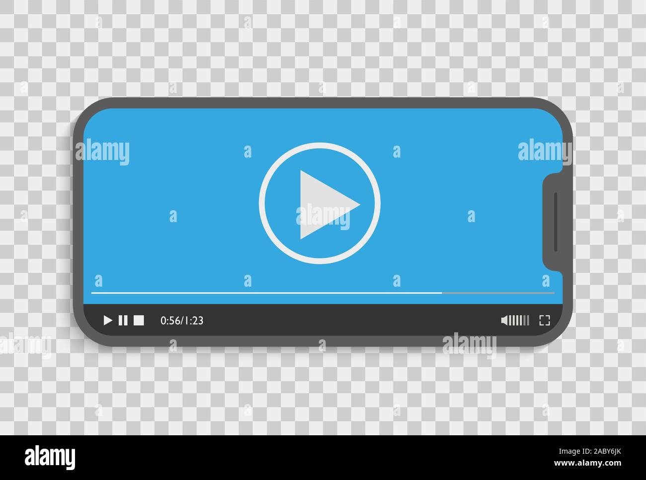 Smartphone avec l'application de recherche mobile ou navigateur web avec un clavier virtuel, champ de recherche et de saisie vocale icône. Illustration de Vecteur