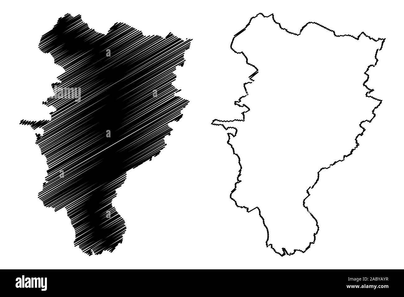 Le Conseil du comté de Kildare (République d'Irlande, les comtés de l'Irlande) map vector illustration, scribble sketch carte Kildare Illustration de Vecteur