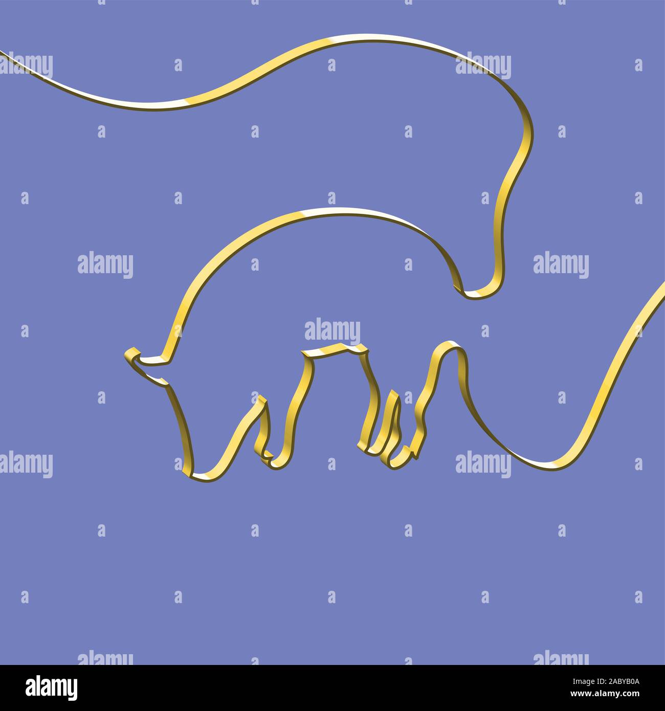Ruban réaliste un animal, formes vector illustration Illustration de Vecteur