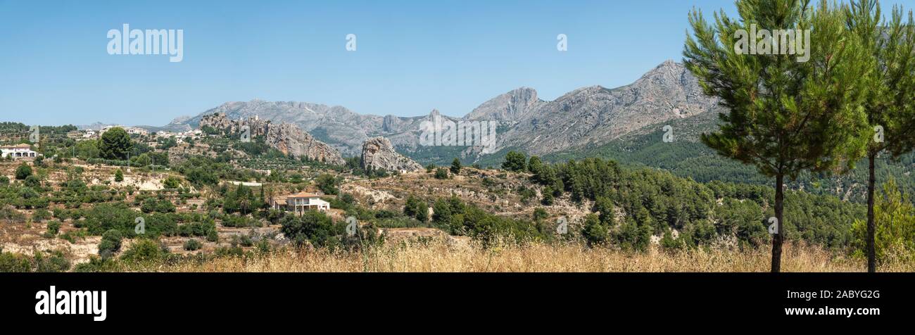 El Castell de Guadalest Banque D'Images