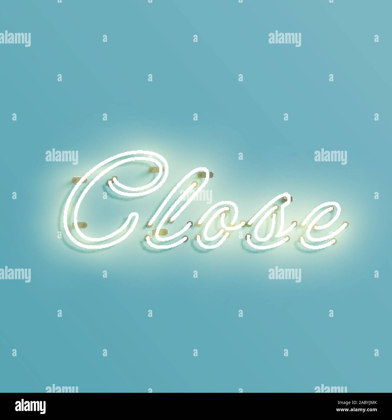 L'enseigne au néon d'un vecteur de caractères, Illustration de Vecteur