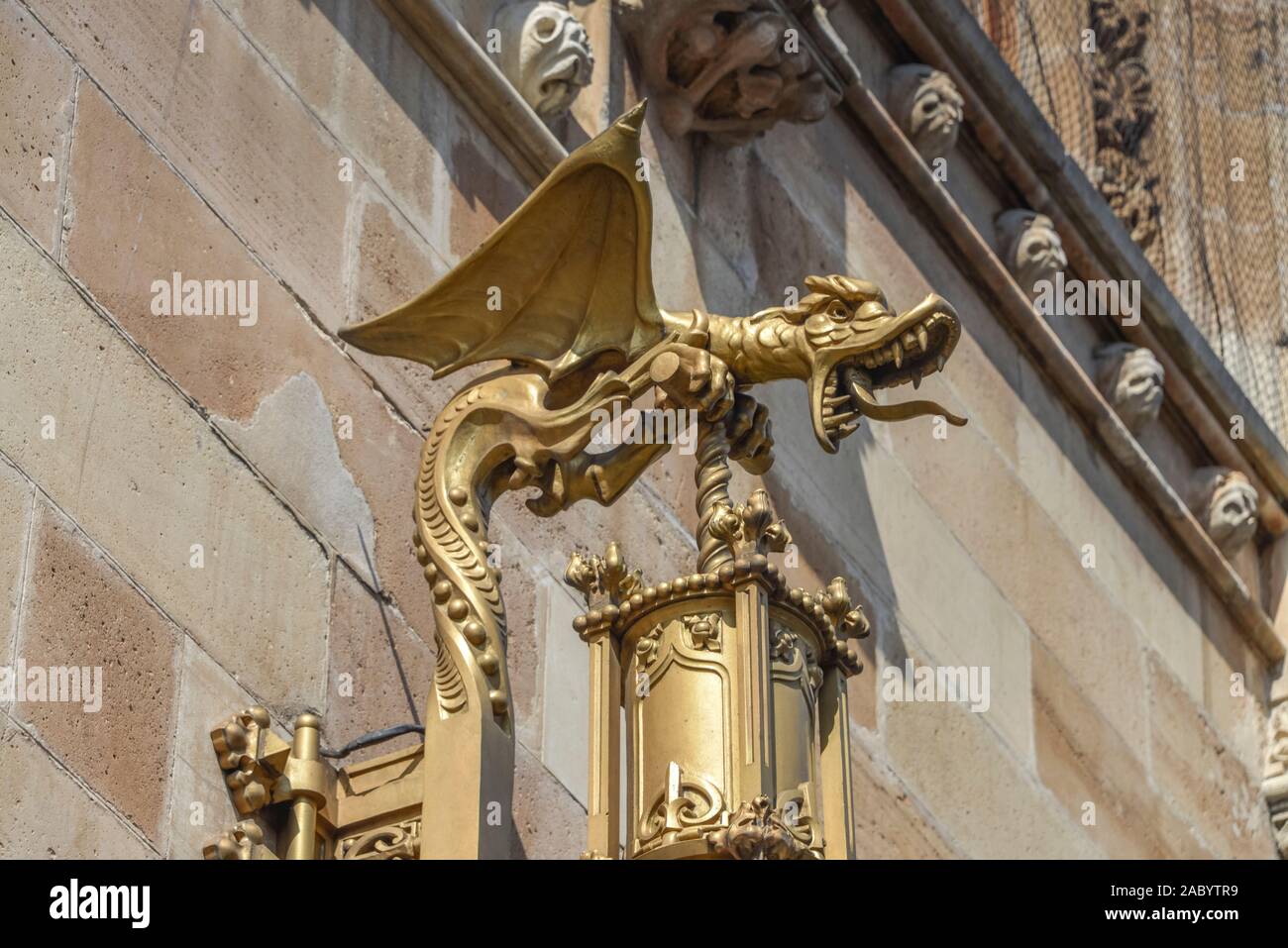 Lampe, Drachen, Palacio de Correos de Mexico, Mexico City, Mexique Banque D'Images