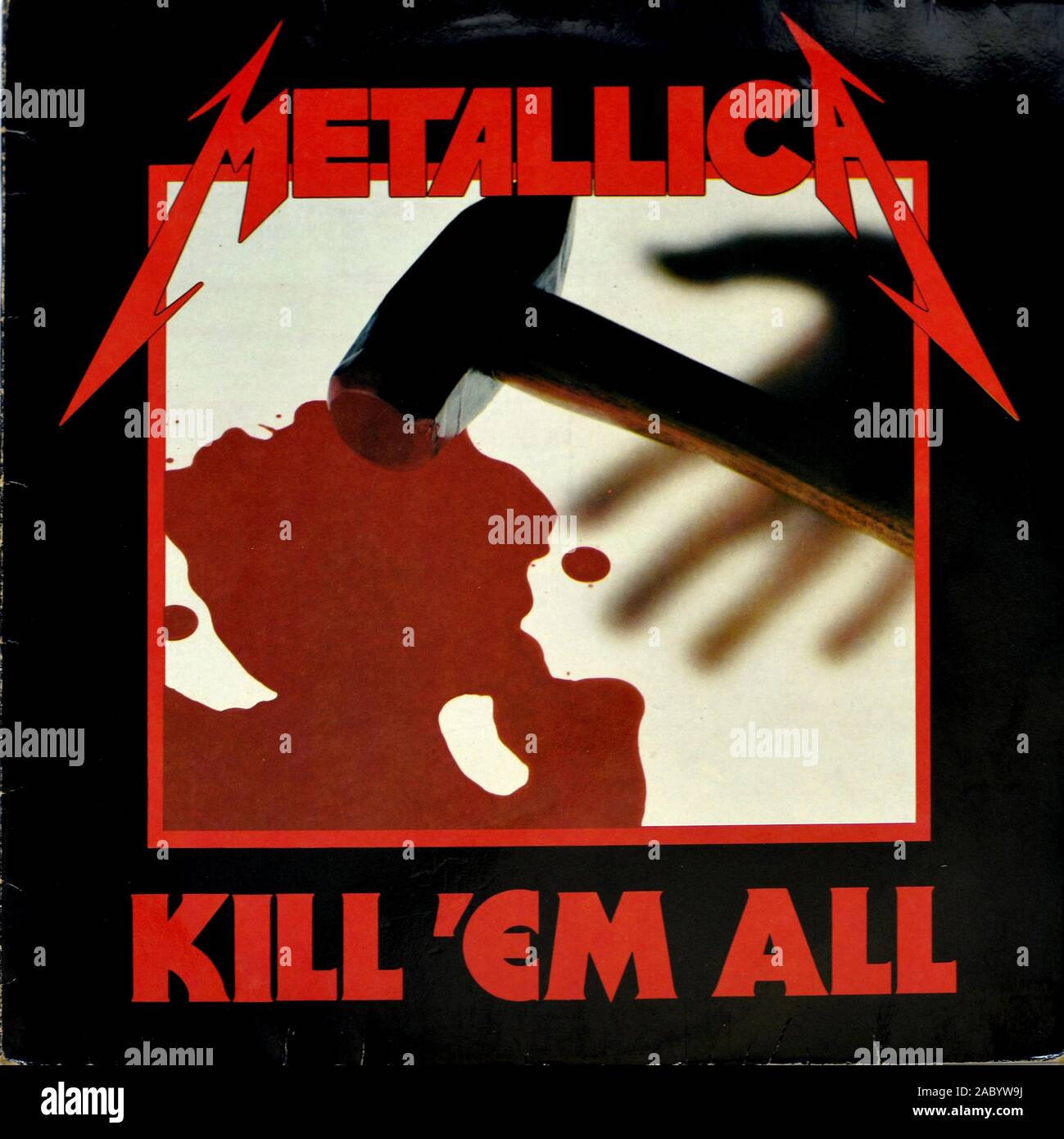 METALLICA Kill 'em all - couverture de l'album vinyle vintage Banque D'Images