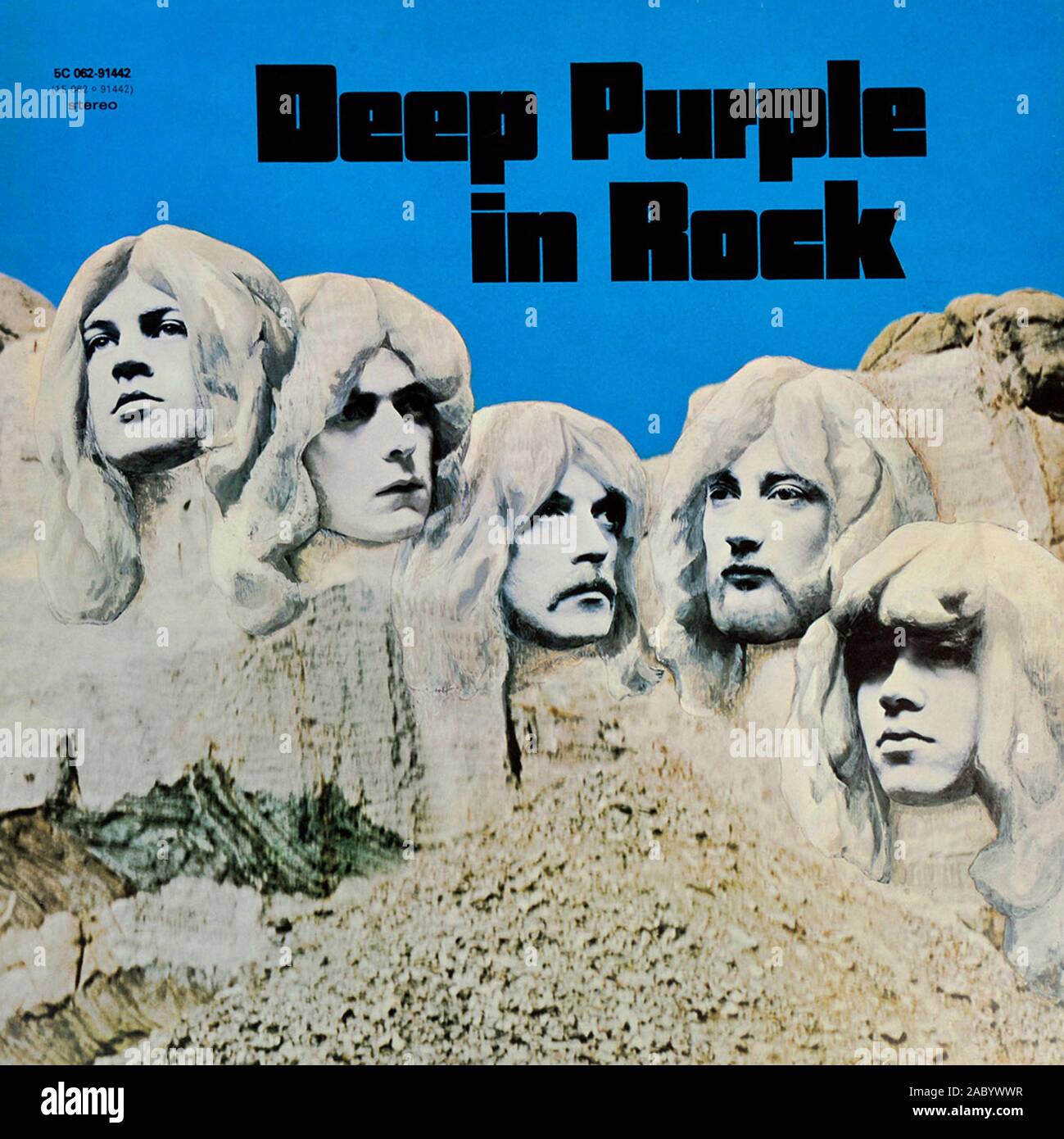 DEEP PURPLE Deep Purple in Rock - couverture de l'album vinyle vintage Banque D'Images