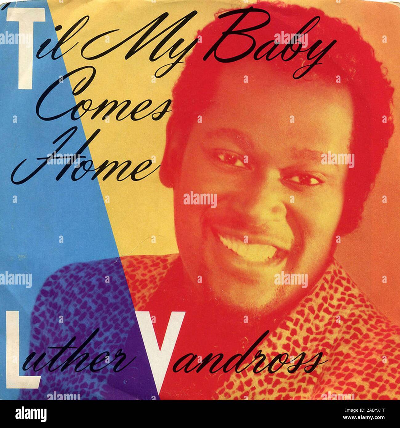 Luther Vandross - 'Til My Baby comes home - couverture de l'album vinyle vintage Banque D'Images