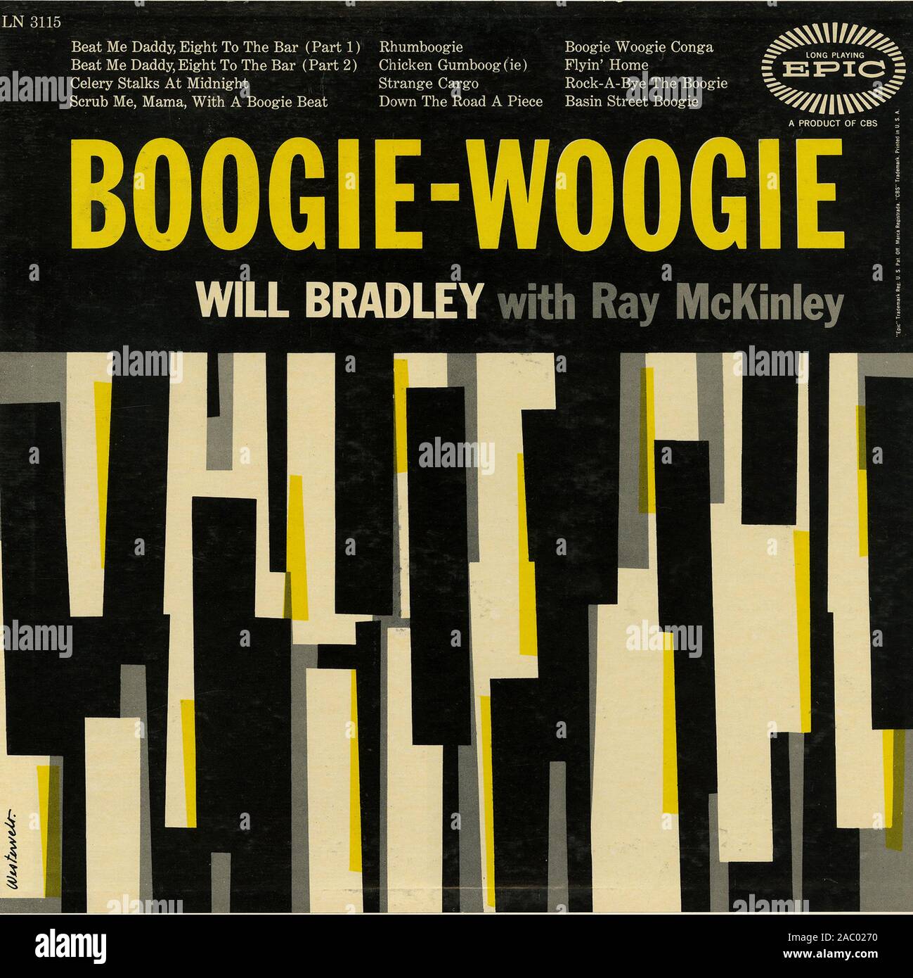 Boogie-Woogie - couverture de l'album vinyle vintage Banque D'Images
