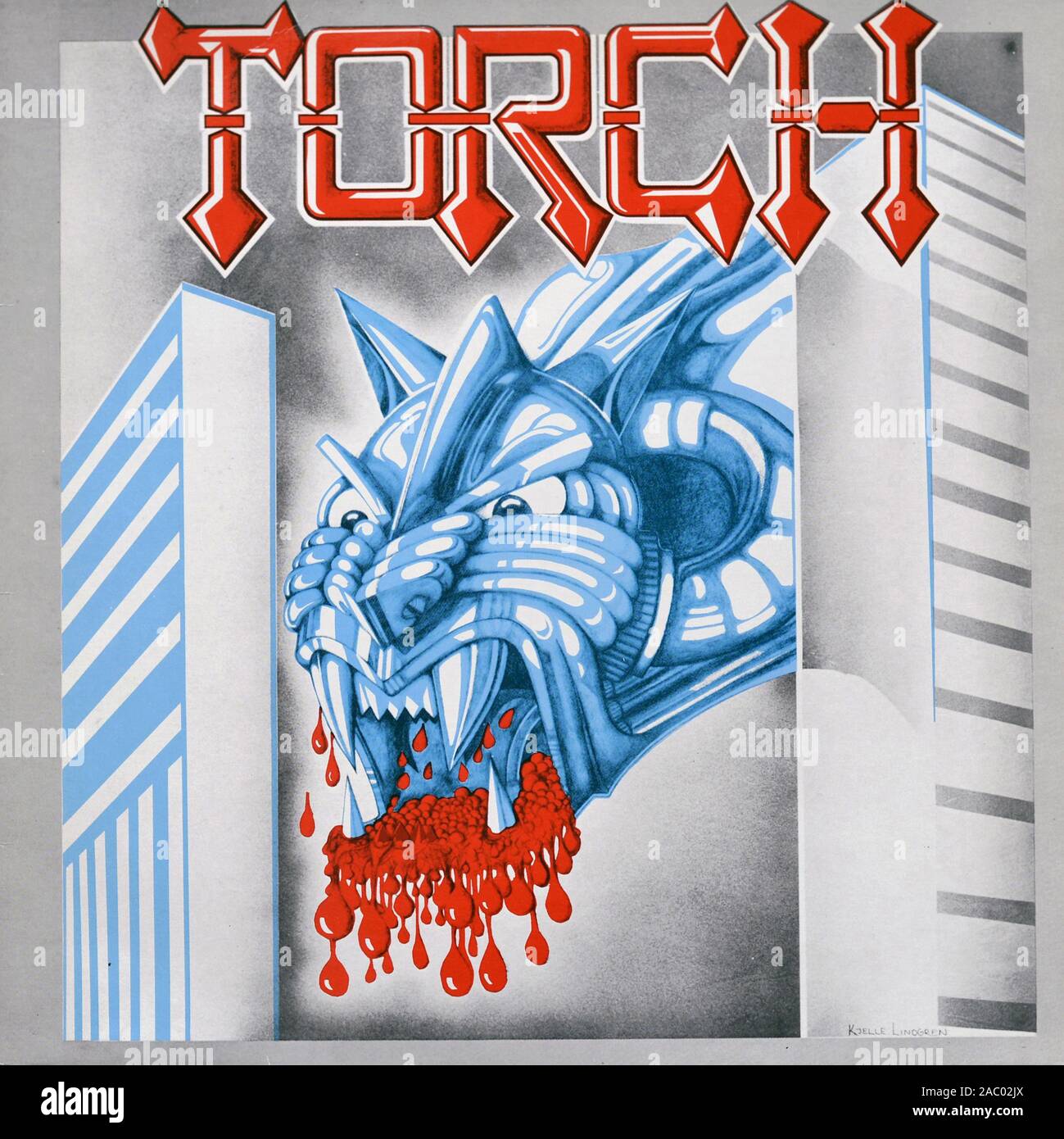 Feu de torche Raiser - couverture de l'album vinyle vintage Banque D'Images