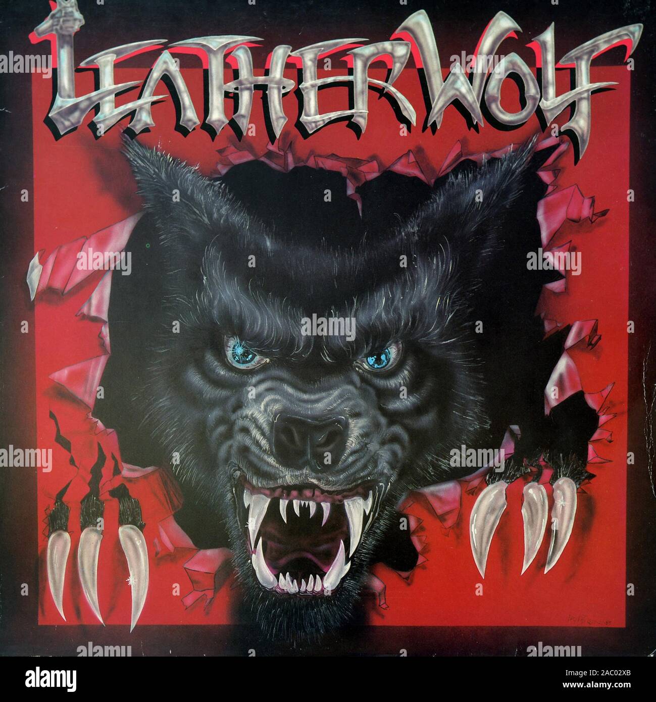 LEATHERWOLF Leatherwolf - couverture de l'album vinyle vintage Banque D'Images