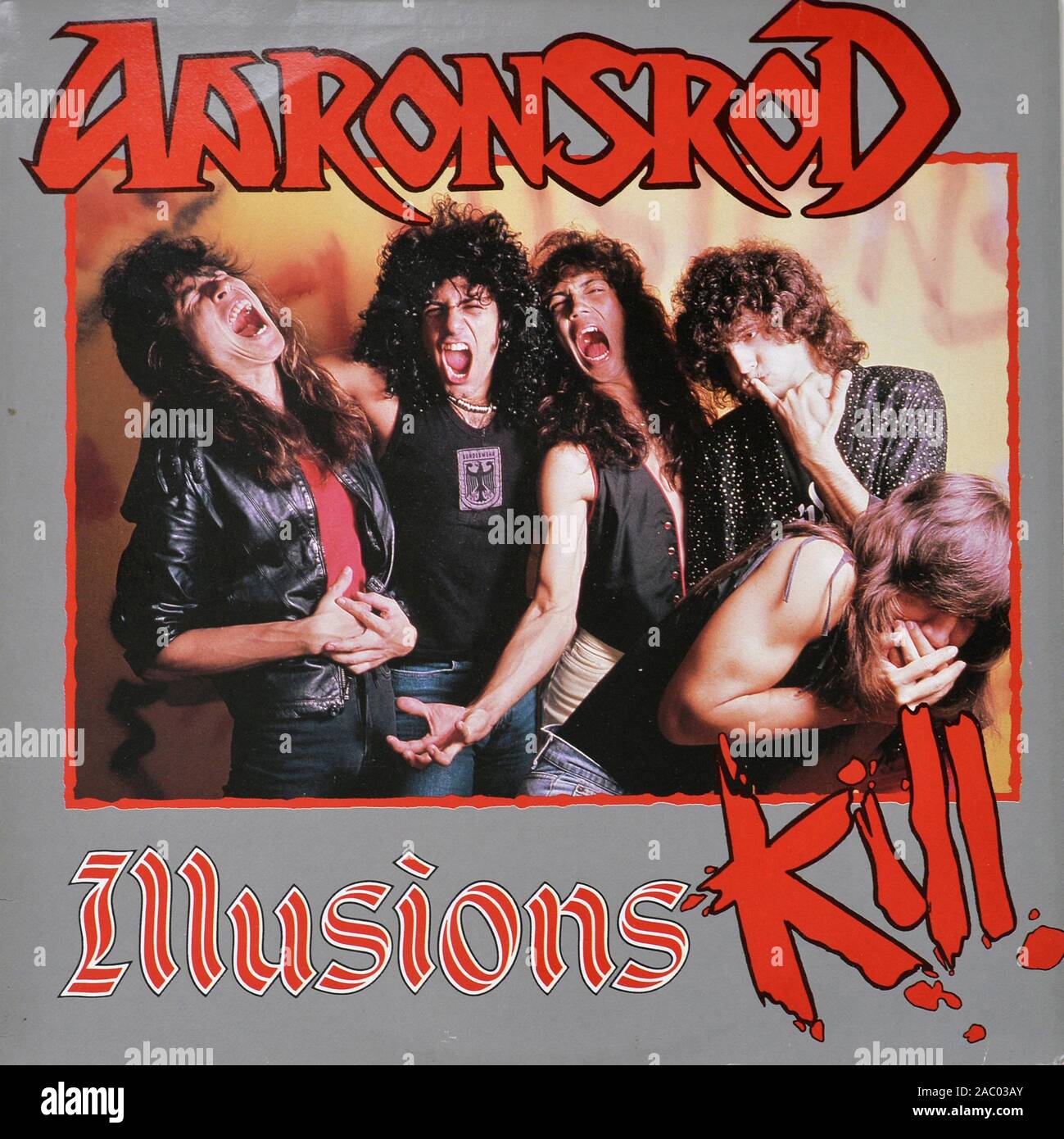 AARONSROD Illusion tuer - couverture de l'album vinyle vintage Banque D'Images