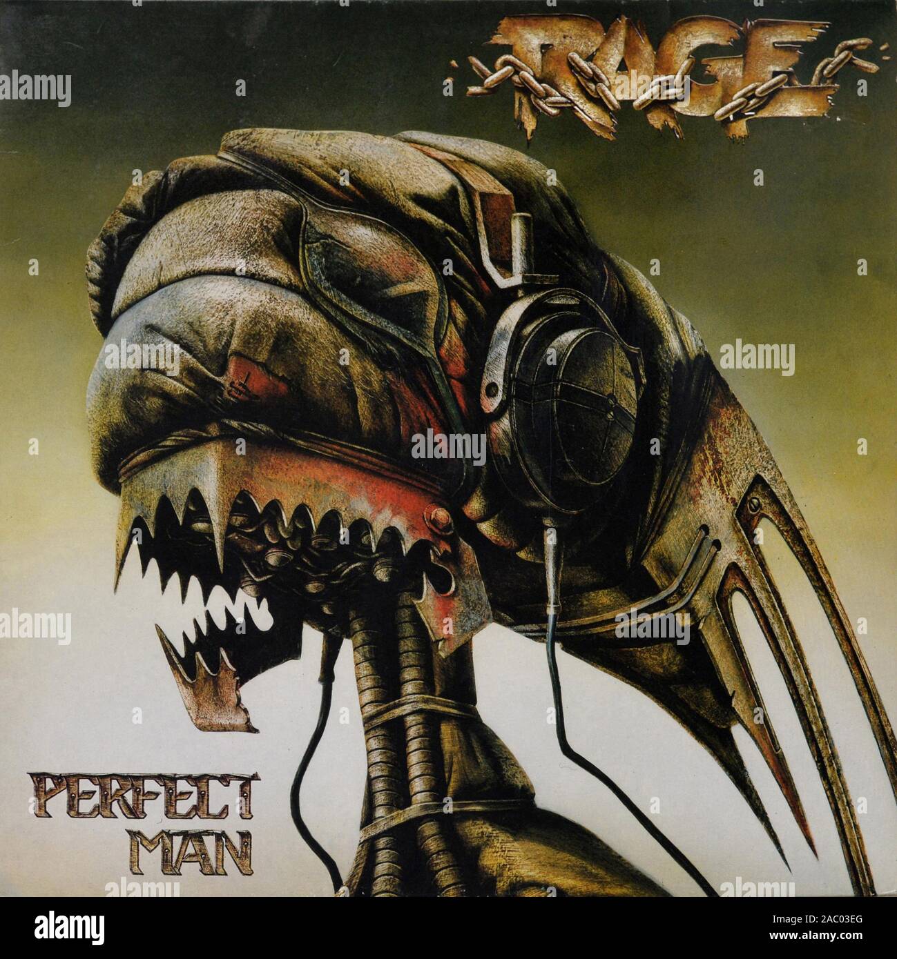 RAGE Homme parfait - couverture de l'album vinyle vintage Banque D'Images