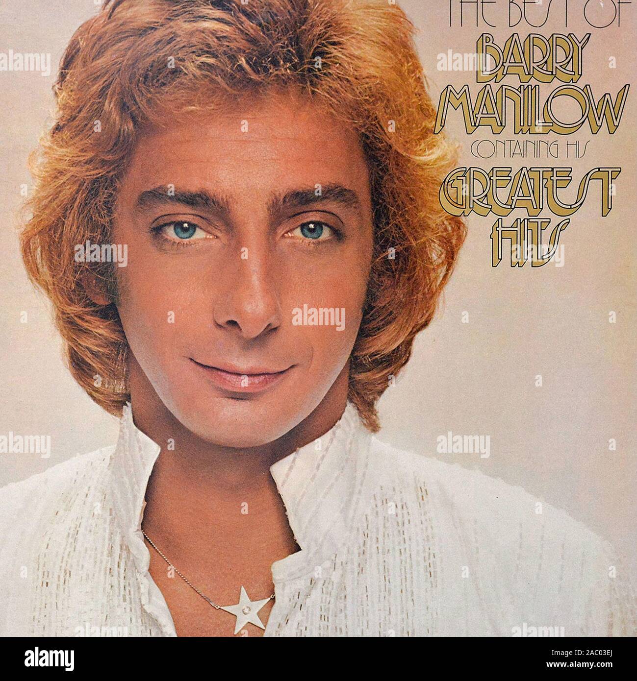 Sinik le meilleur de Barry Manilow - couverture de l'album vinyle vintage Banque D'Images