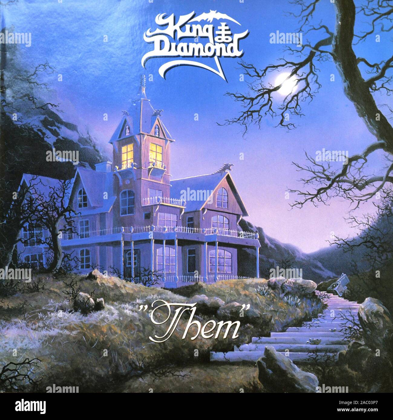 King Diamond - couverture de l'album vinyle vintage Banque D'Images