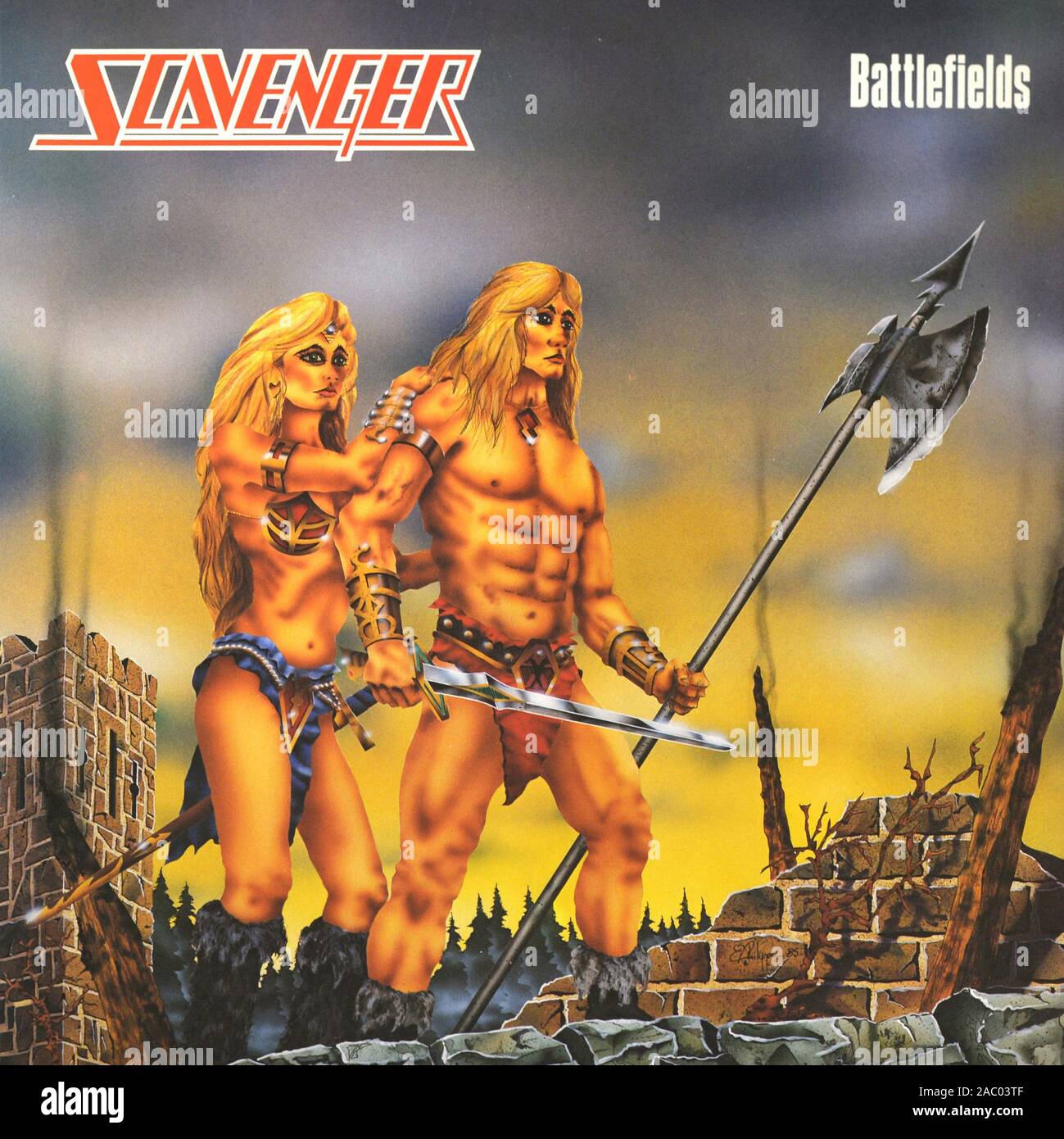 Chasse au trésor - Bataille de l'album vinyle vintage Banque D'Images