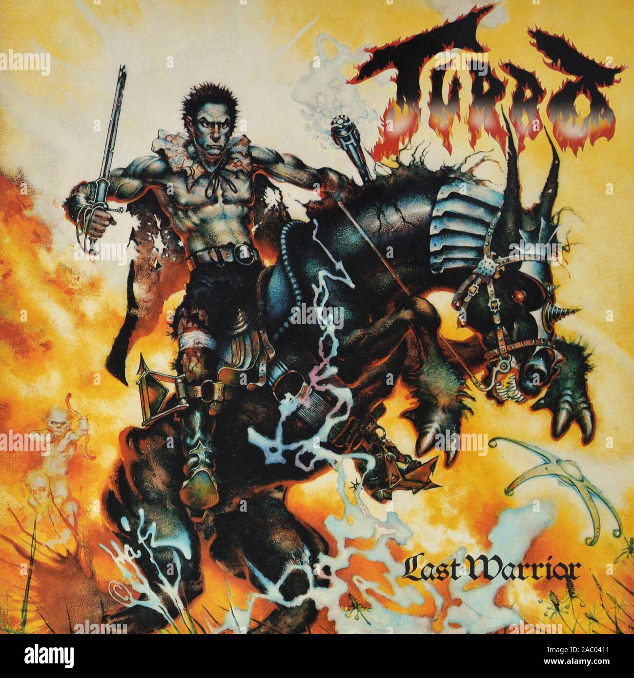 Dernier Guerrier TURBO - couverture de l'album vinyle vintage Banque D'Images