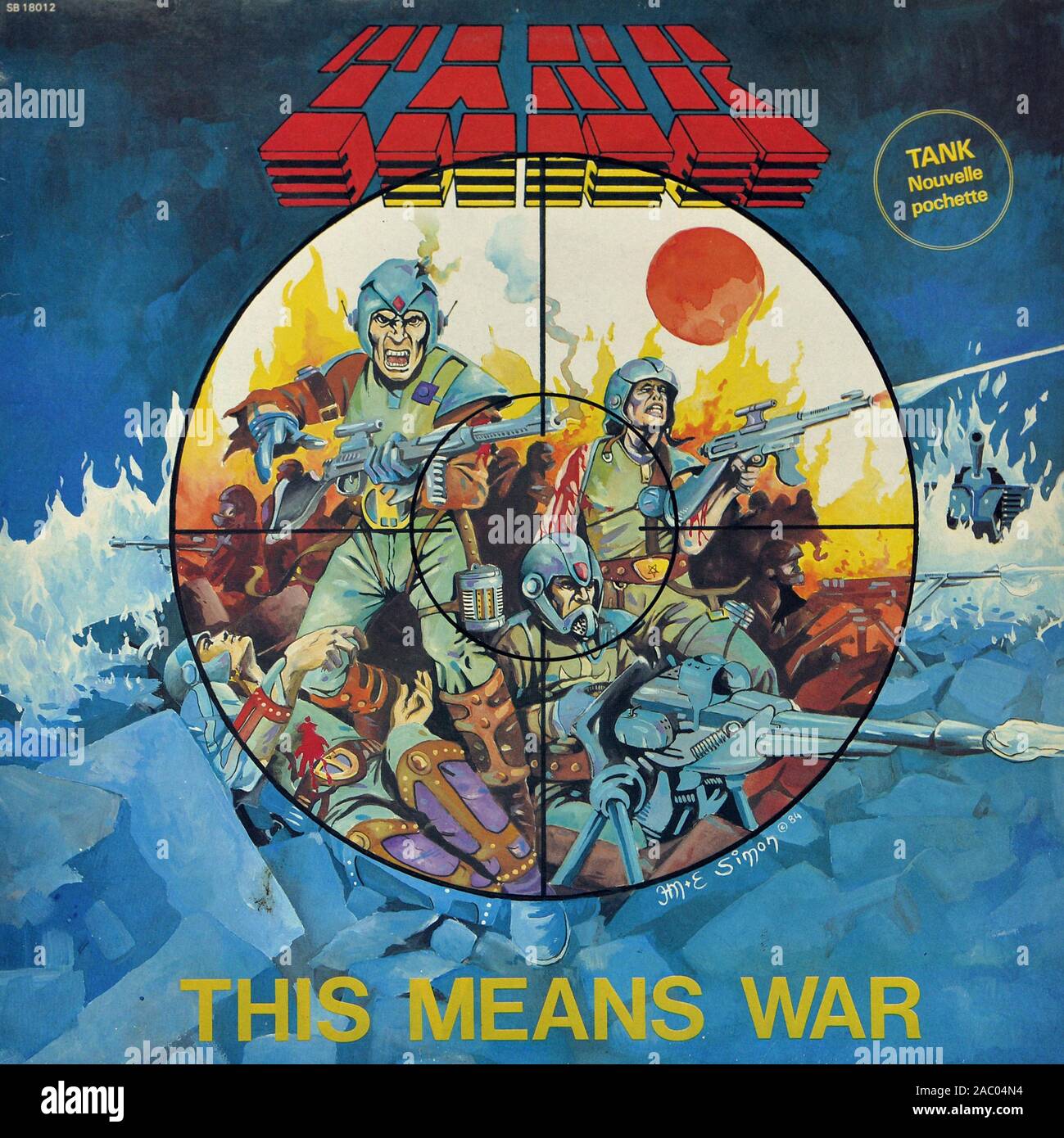 Ce réservoir, c'est la guerre - couverture de l'album vinyle vintage Banque D'Images