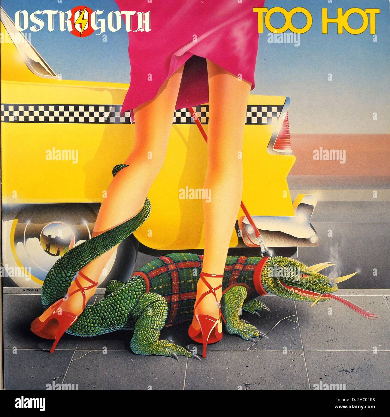 OSTROGOTH TROP CHAUD - couverture de l'album vinyle vintage Banque D'Images