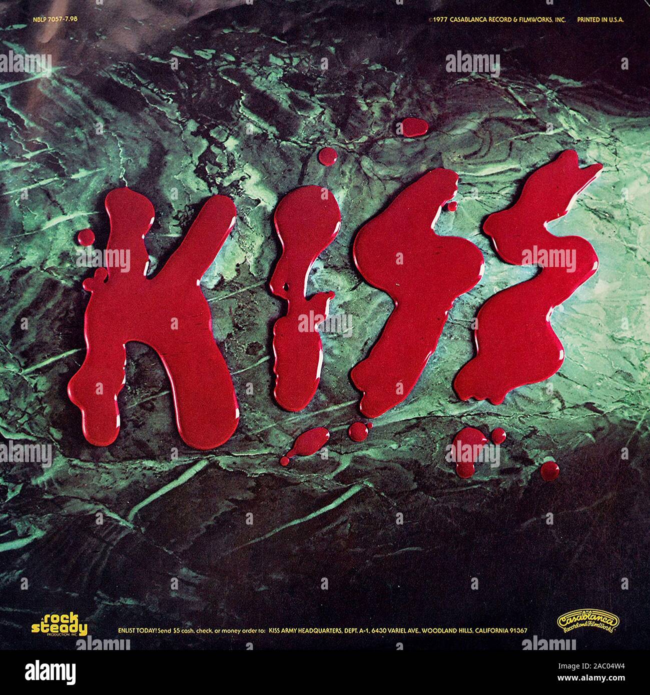 KISS Love Gun - couverture de l'album vinyle vintage Banque D'Images