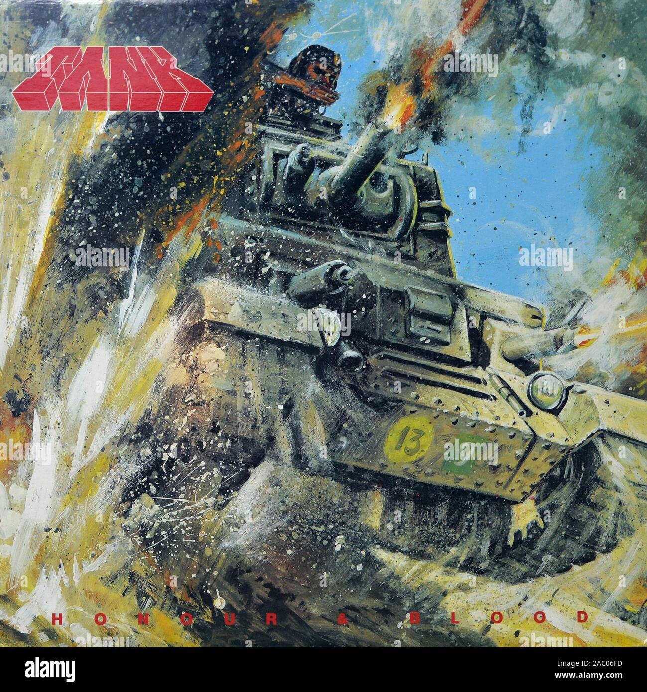 L'Honneur du réservoir et du sang - couverture de l'album vinyle vintage Banque D'Images