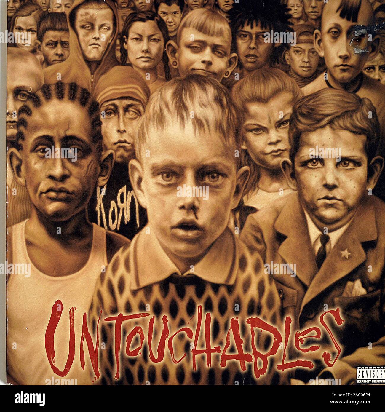 Korn Untouchables - couverture de l'album vinyle vintage Banque D'Images