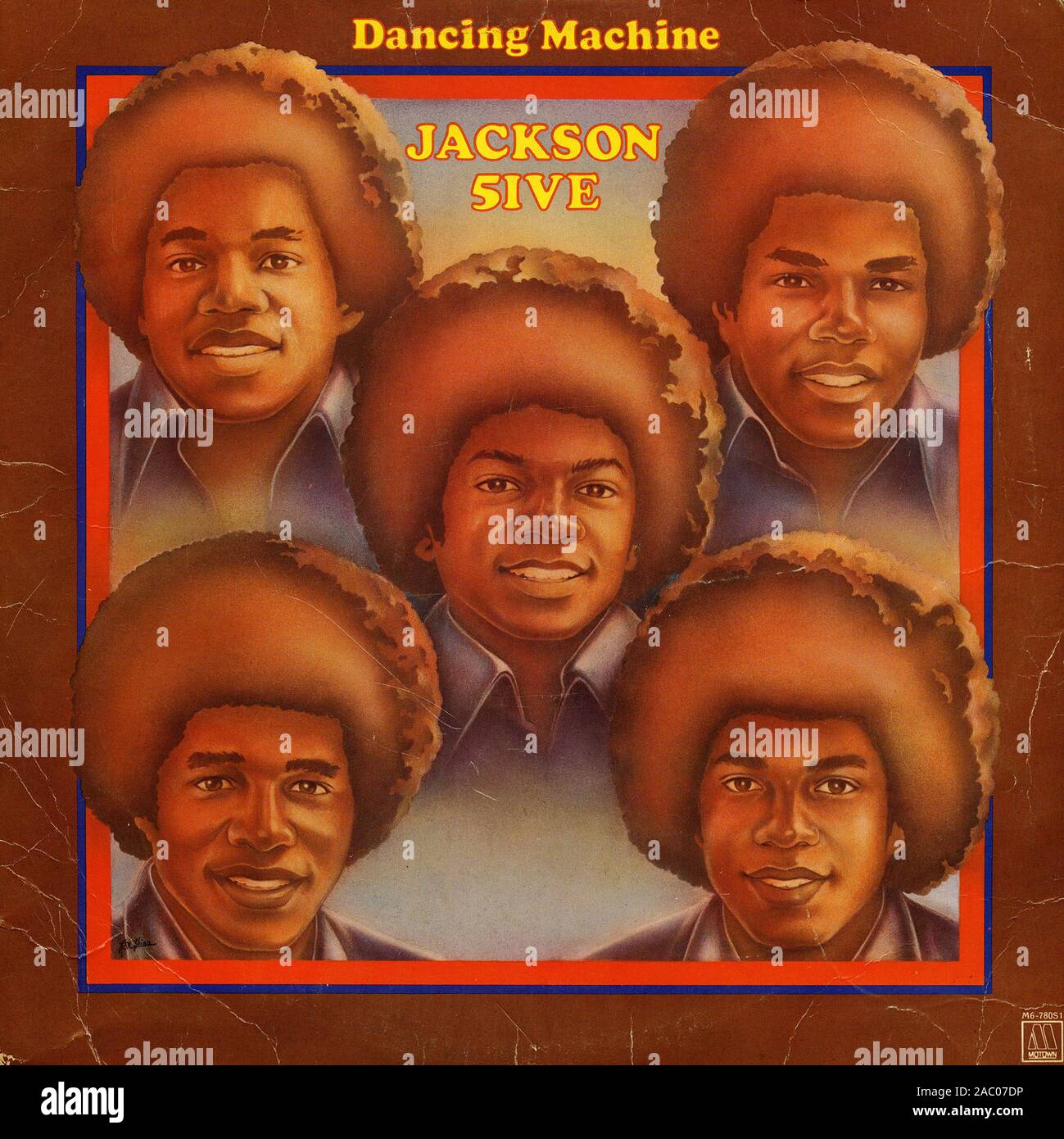 Dancing Machine Jackson 5 - Couverture de l'album vinyle vintage Banque D'Images